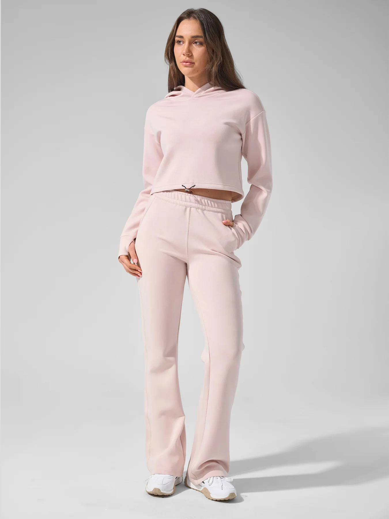 Modal Blend Drawstring Flare Pants - Image 12