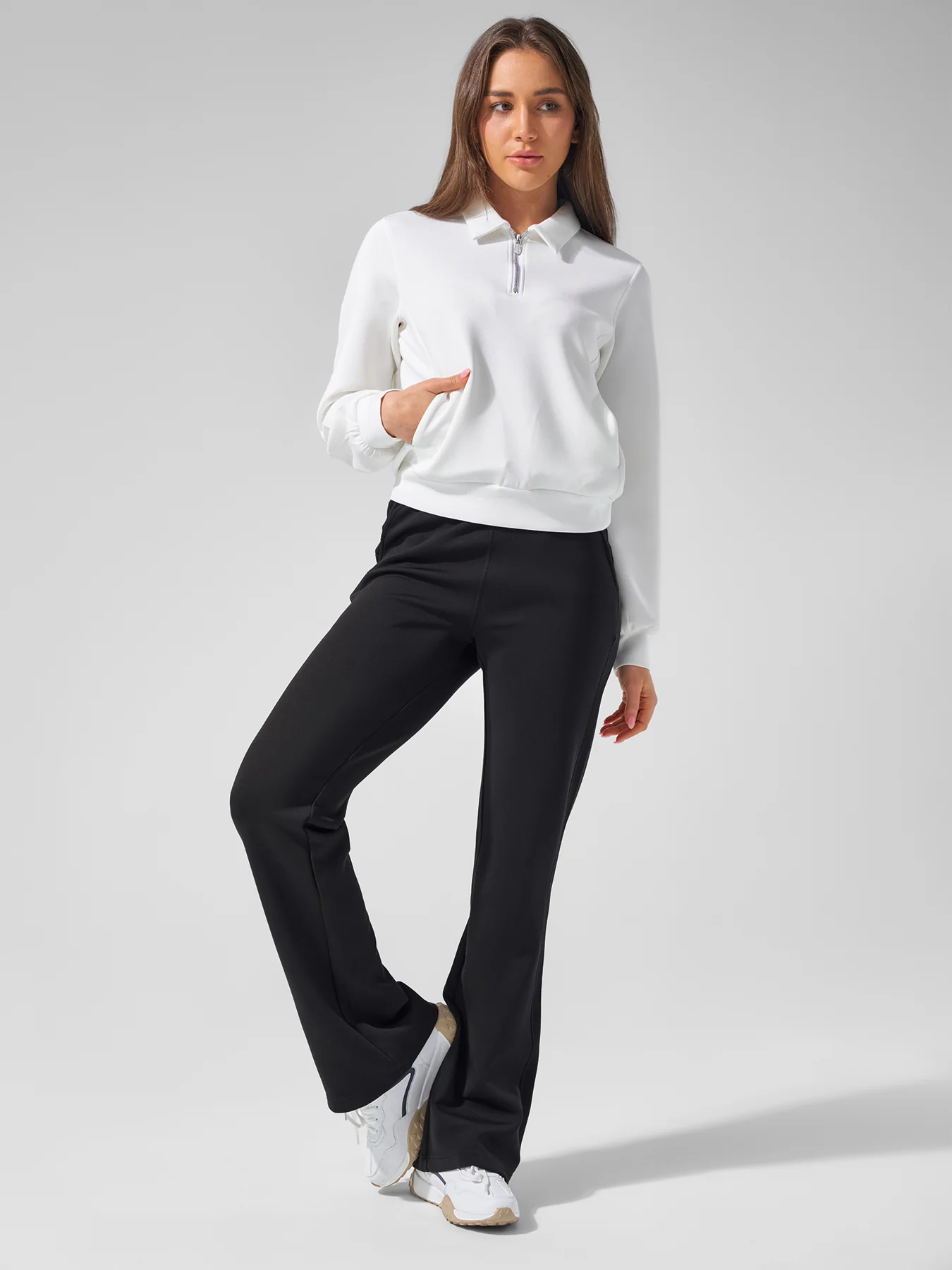 Modal Blend Drawstring Flare Pants - Image 18