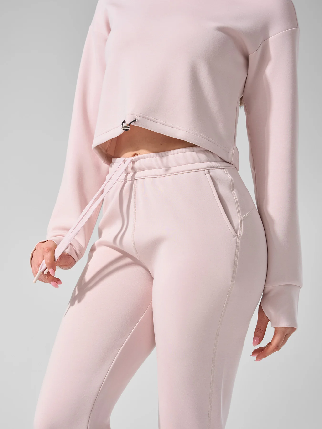 Modal Blend Drawstring Flare Pants - Image 9