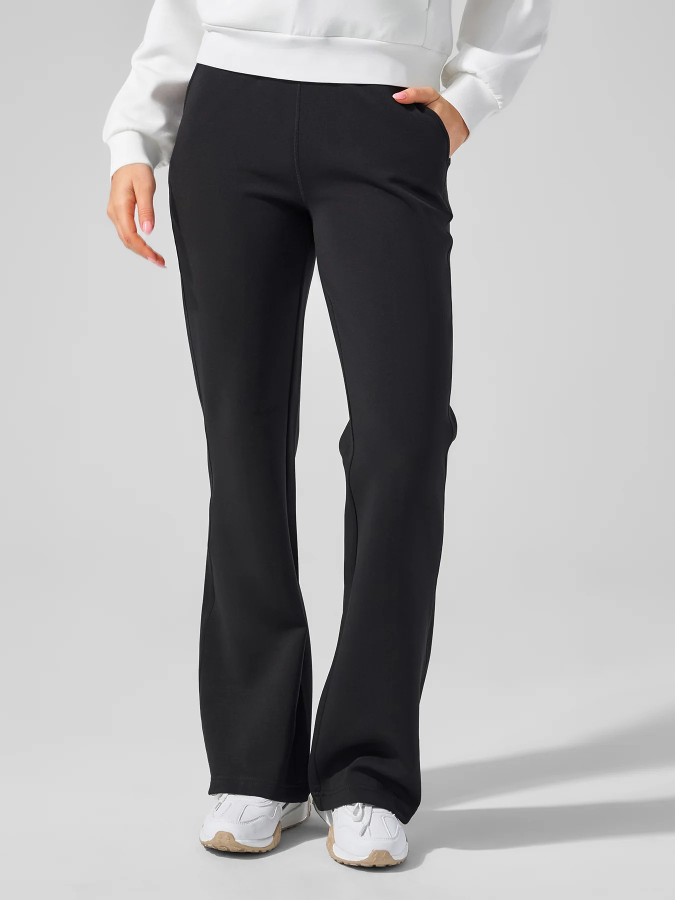 Modal Blend Drawstring Flare Pants - Image 14