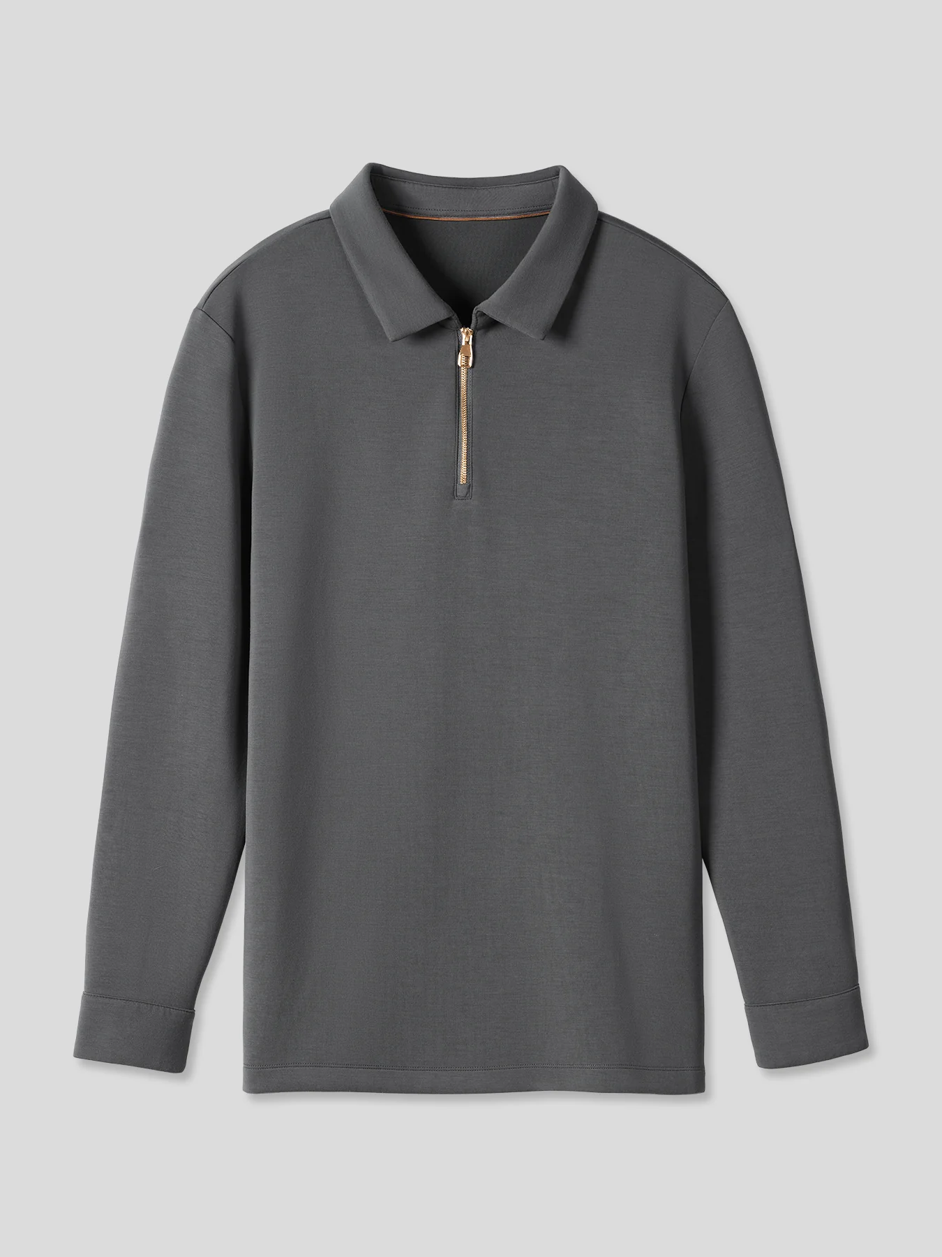Modal Blend Long Sleeve Half Zip Polo - Image 12