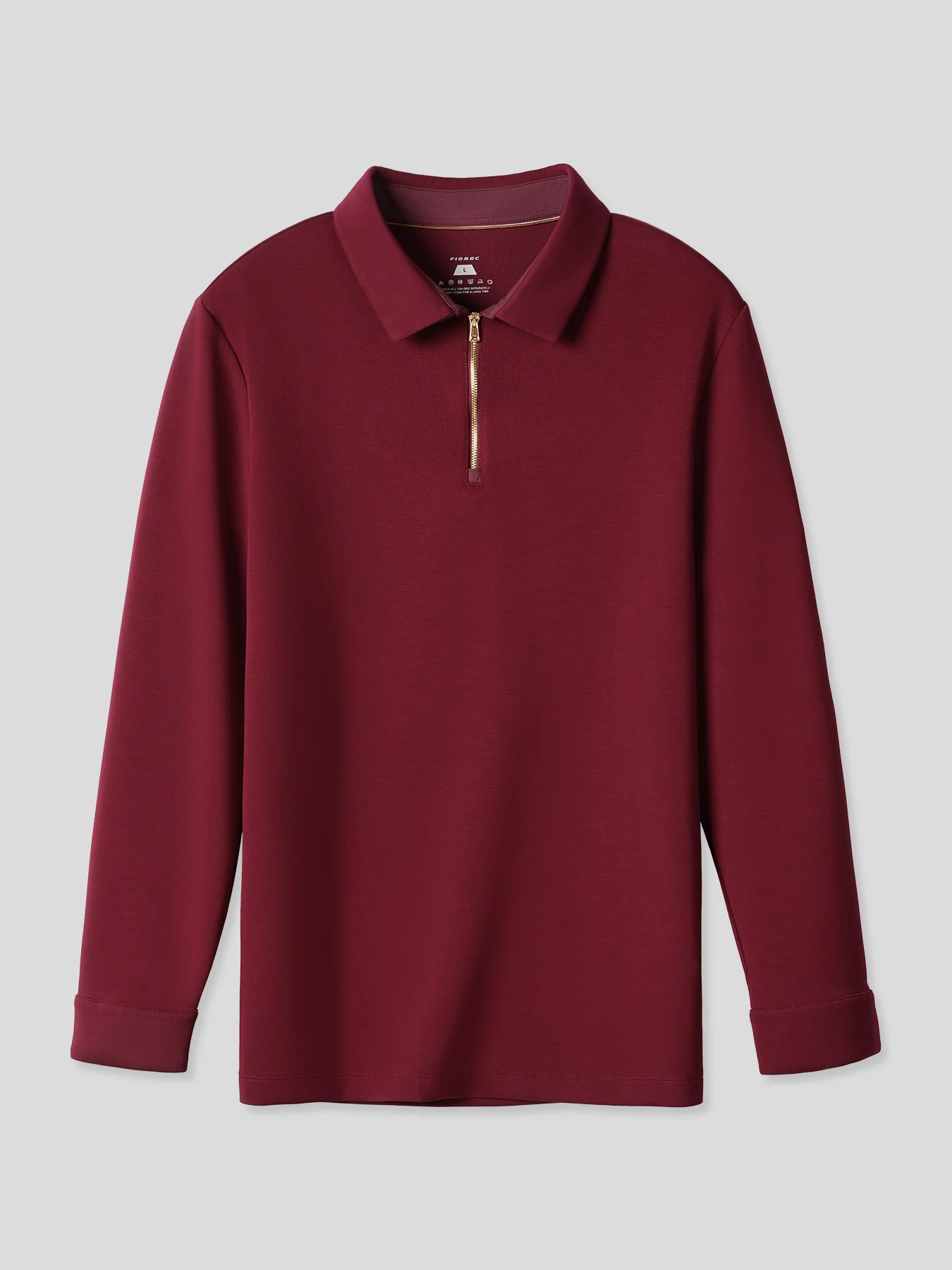 Modal Blend Long Sleeve Half Zip Polo - Image 17