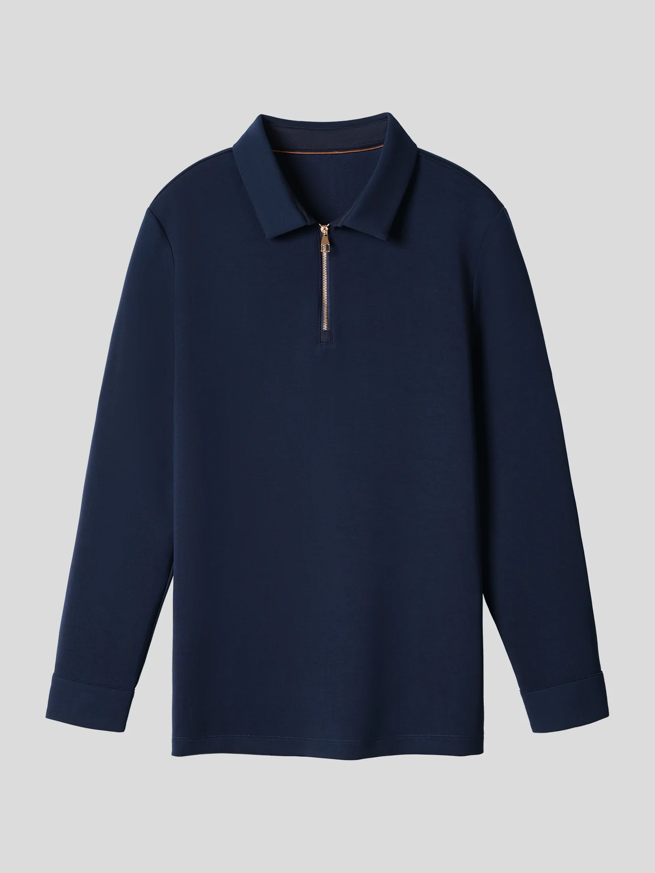 Modal Blend Long Sleeve Half Zip Polo - Image 26