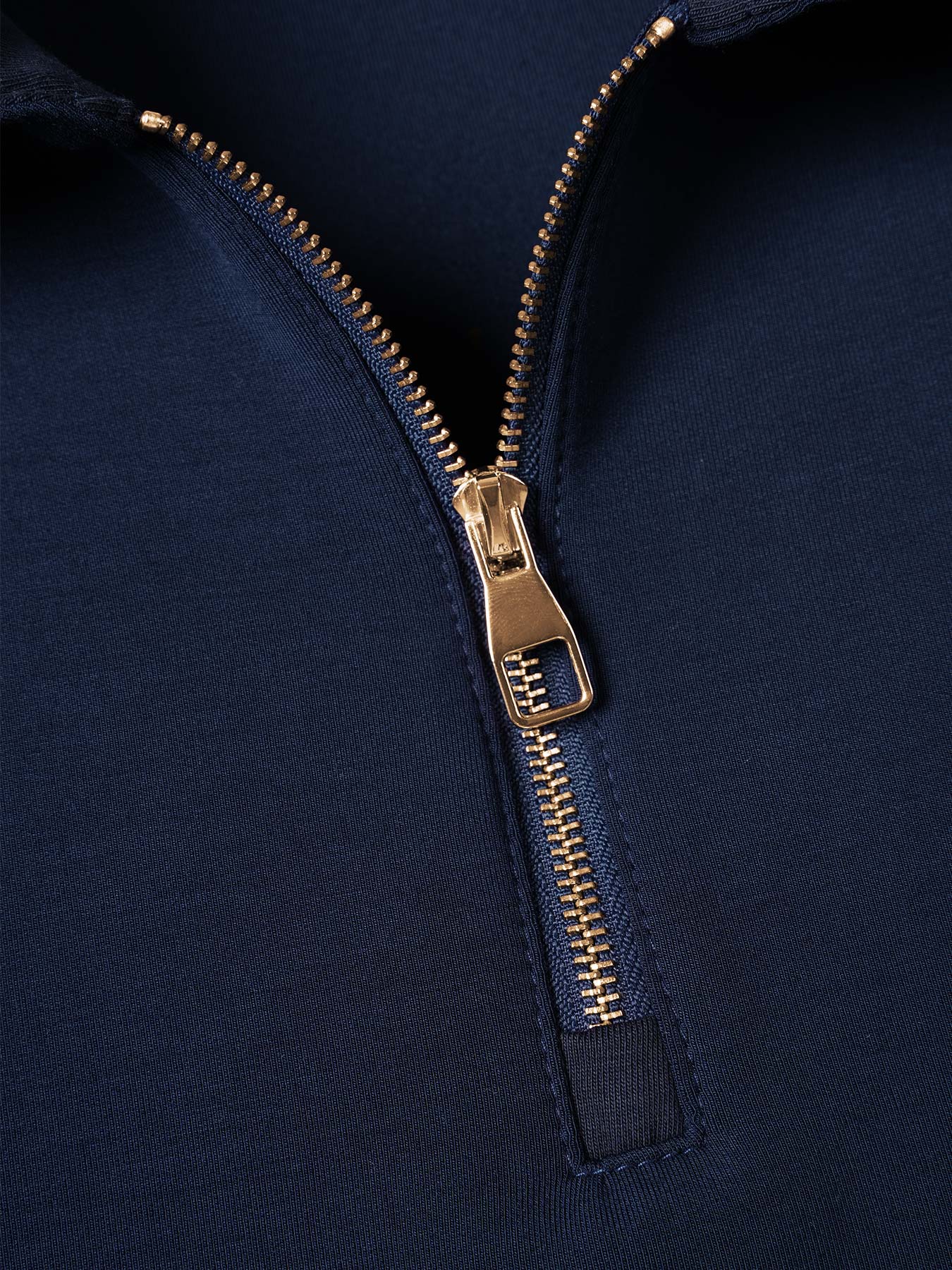 Modal Blend Long Sleeve Half Zip Polo - Image 29