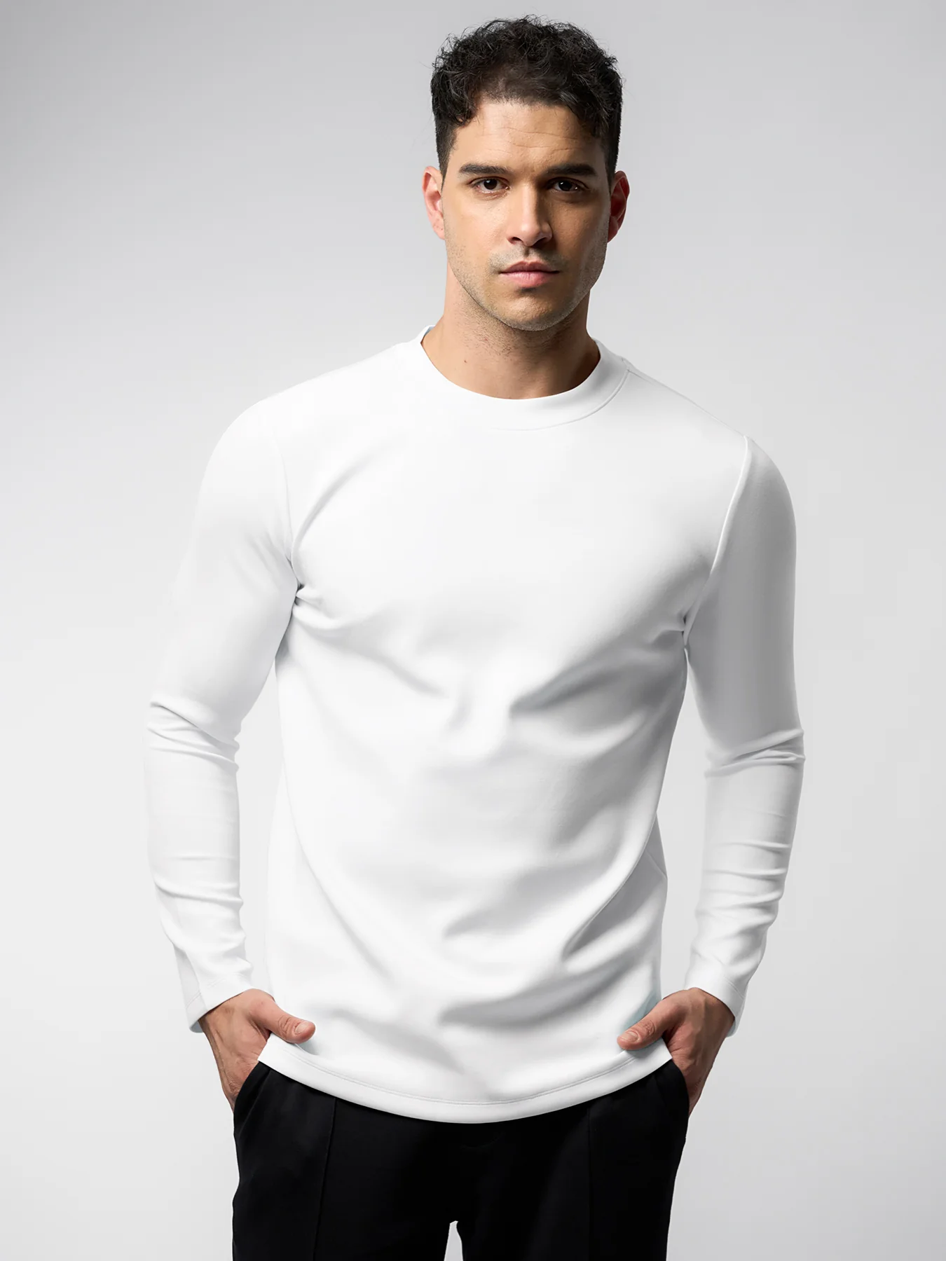 Modal Blend Long Sleeve Tee - Image 33
