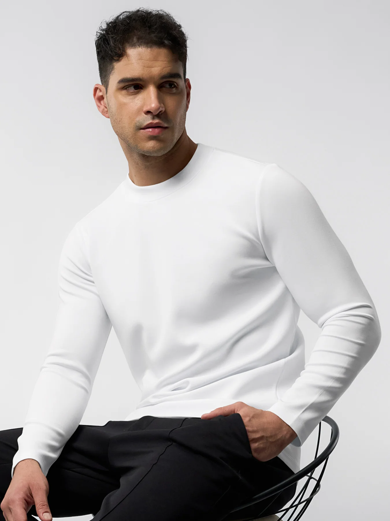 Modal Blend Long Sleeve Tee - Image 35