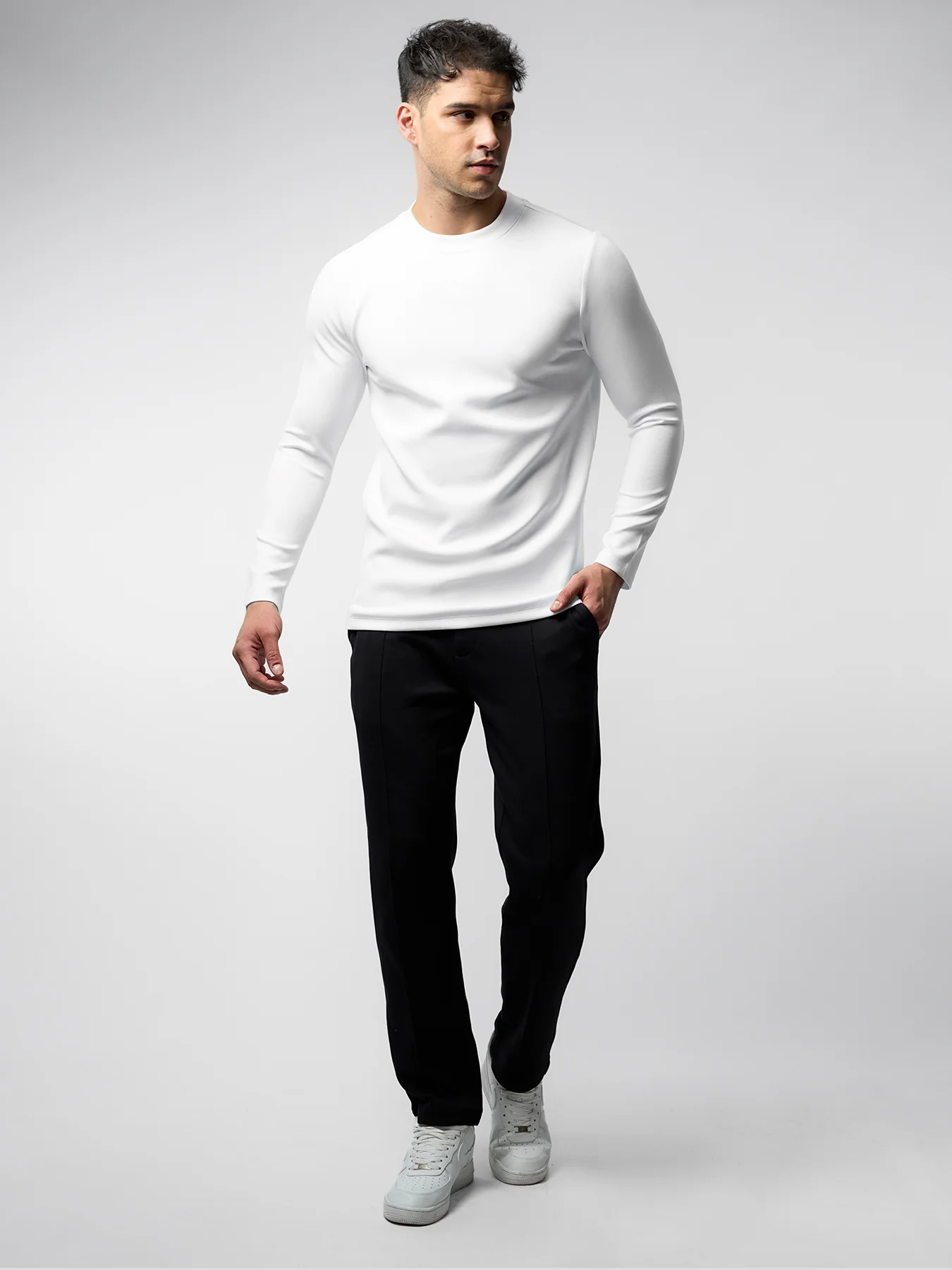 Modal Blend Long Sleeve Tee - Image 37