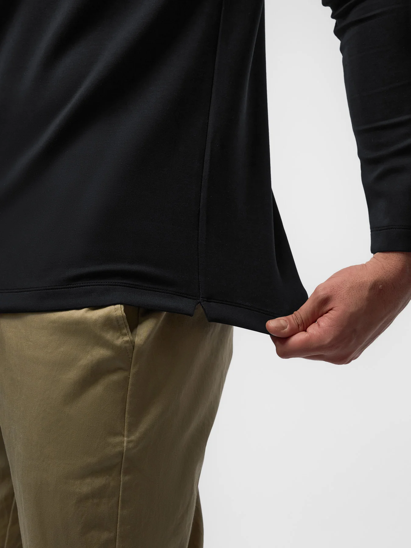 Modal Blend Elbow Patch Long Sleeve Tee:Slim Fit - Image 35