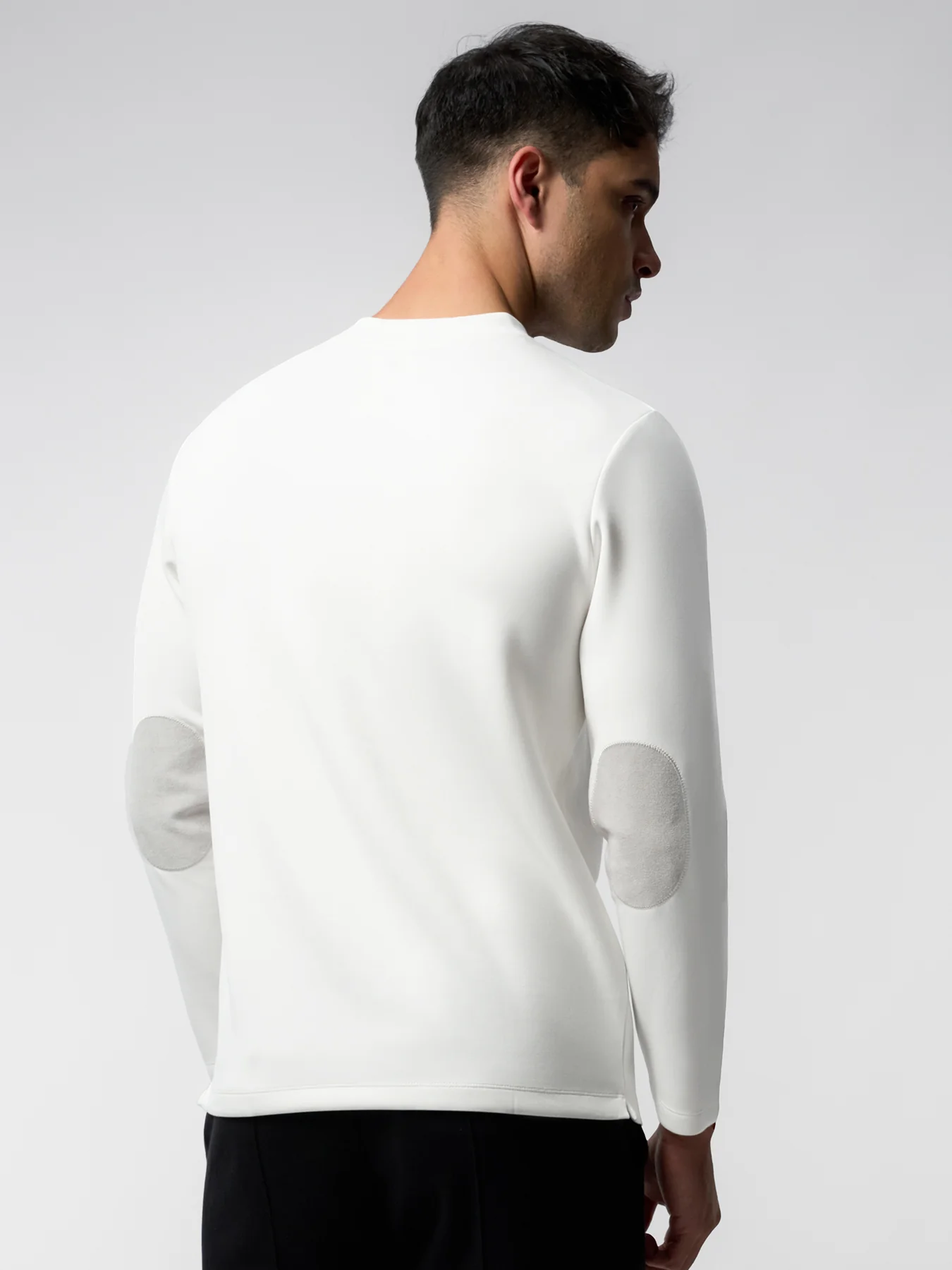 Modal Blend Elbow Patch Long Sleeve Tee:Slim Fit - Image 38