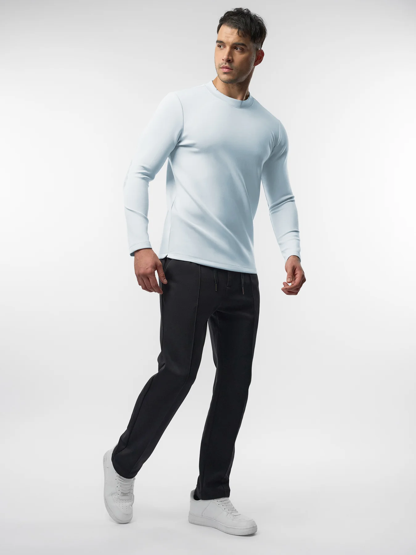 Modal Blend Elbow Patch Long Sleeve Tee:Slim Fit - Image 60