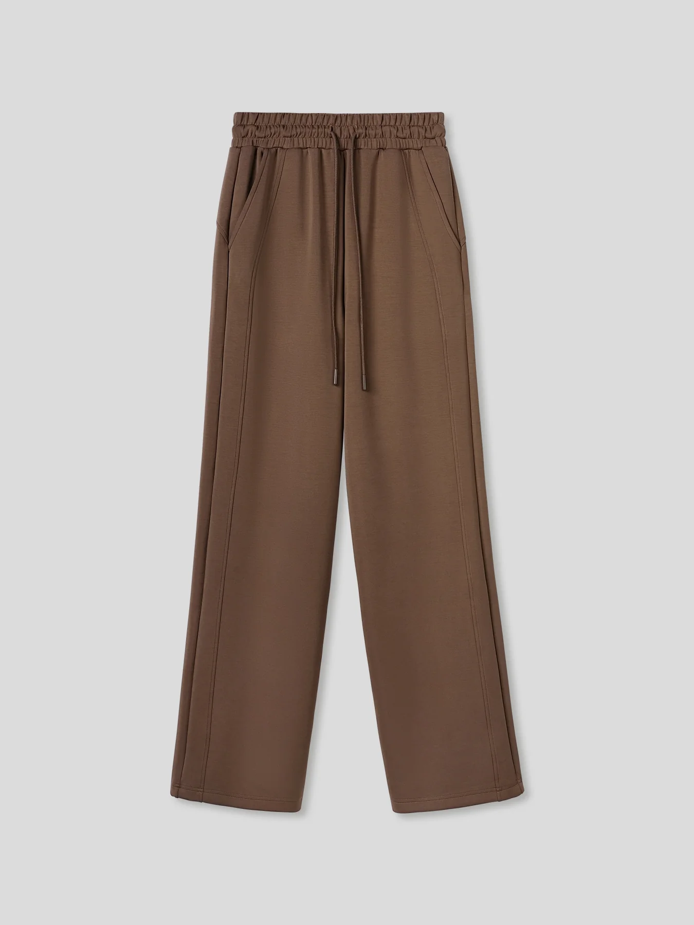 Modal Blend Mid-Rise Wide Leg Pant - Image 5