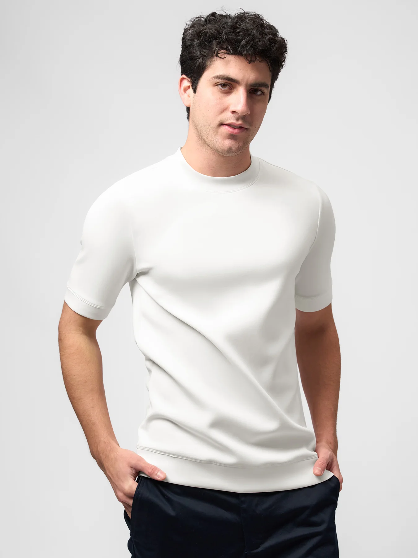 Modal Blend Short Sleeve Tee:Slim Fit - Image 69