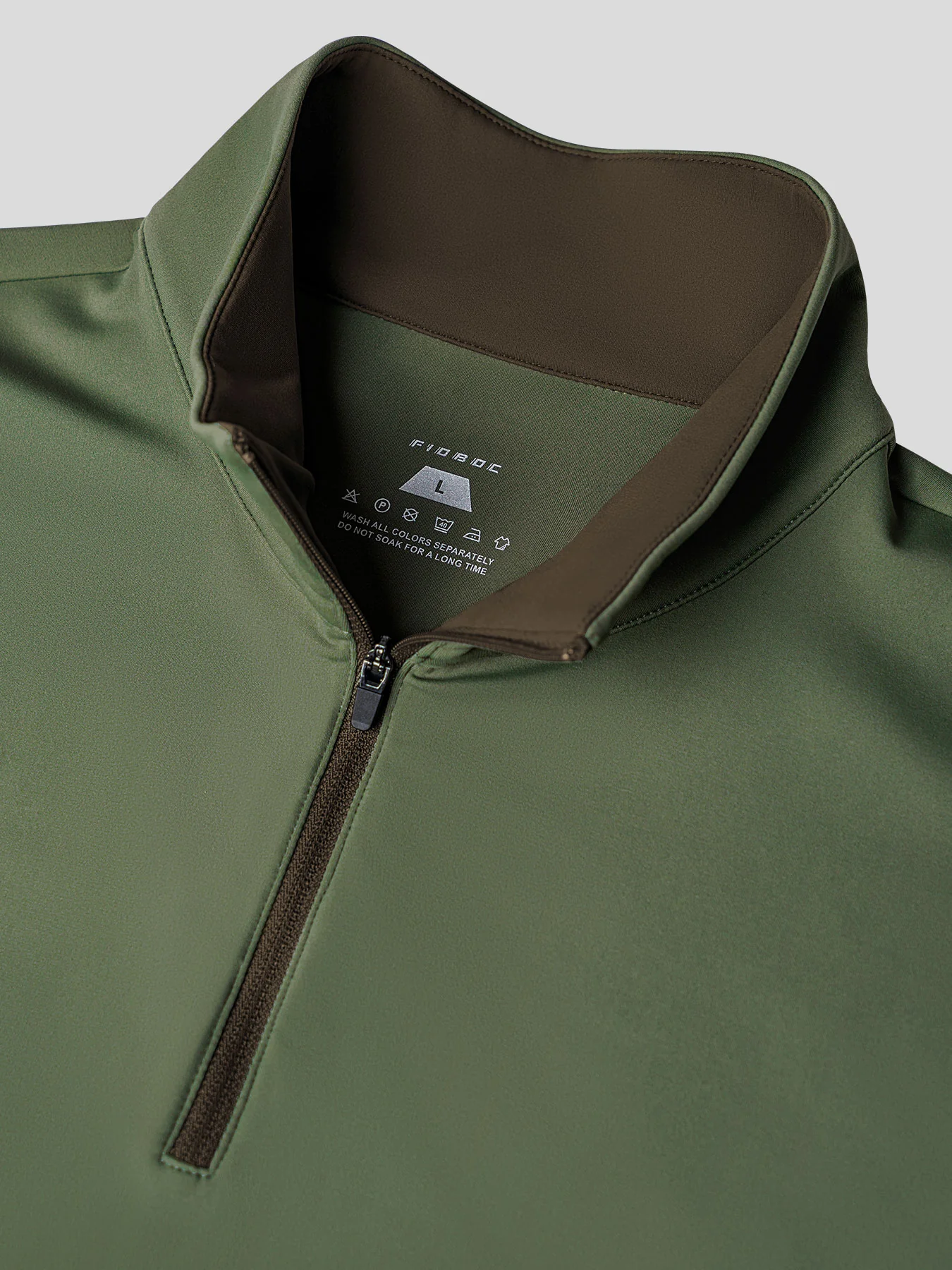 SmoothBlend Classic Fit Half Zip Mock Neck Tee:Zip Contrast Color - Image 12