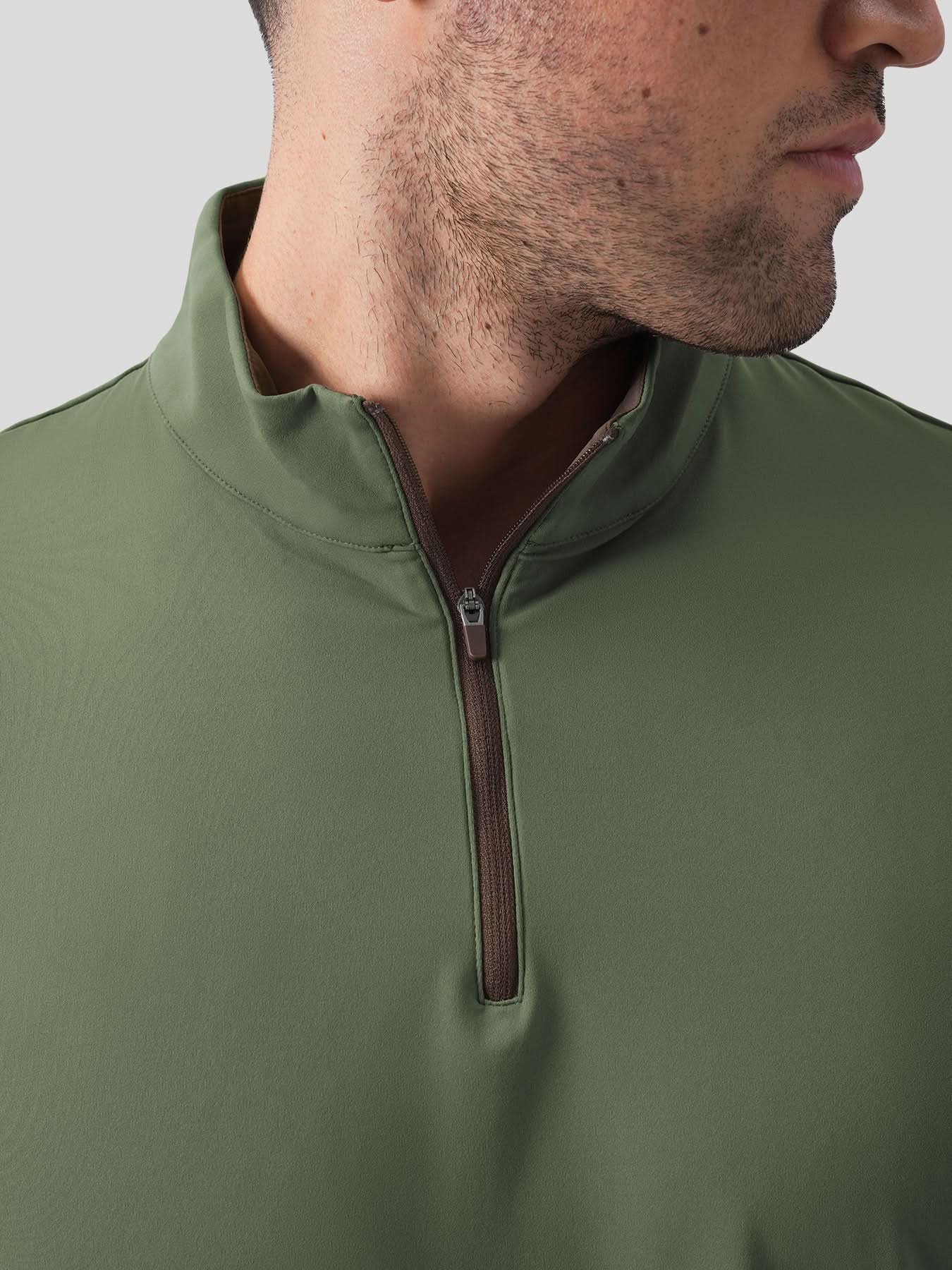 SmoothBlend Half Zip Mock Neck Short Sleeve Tee - Image 14