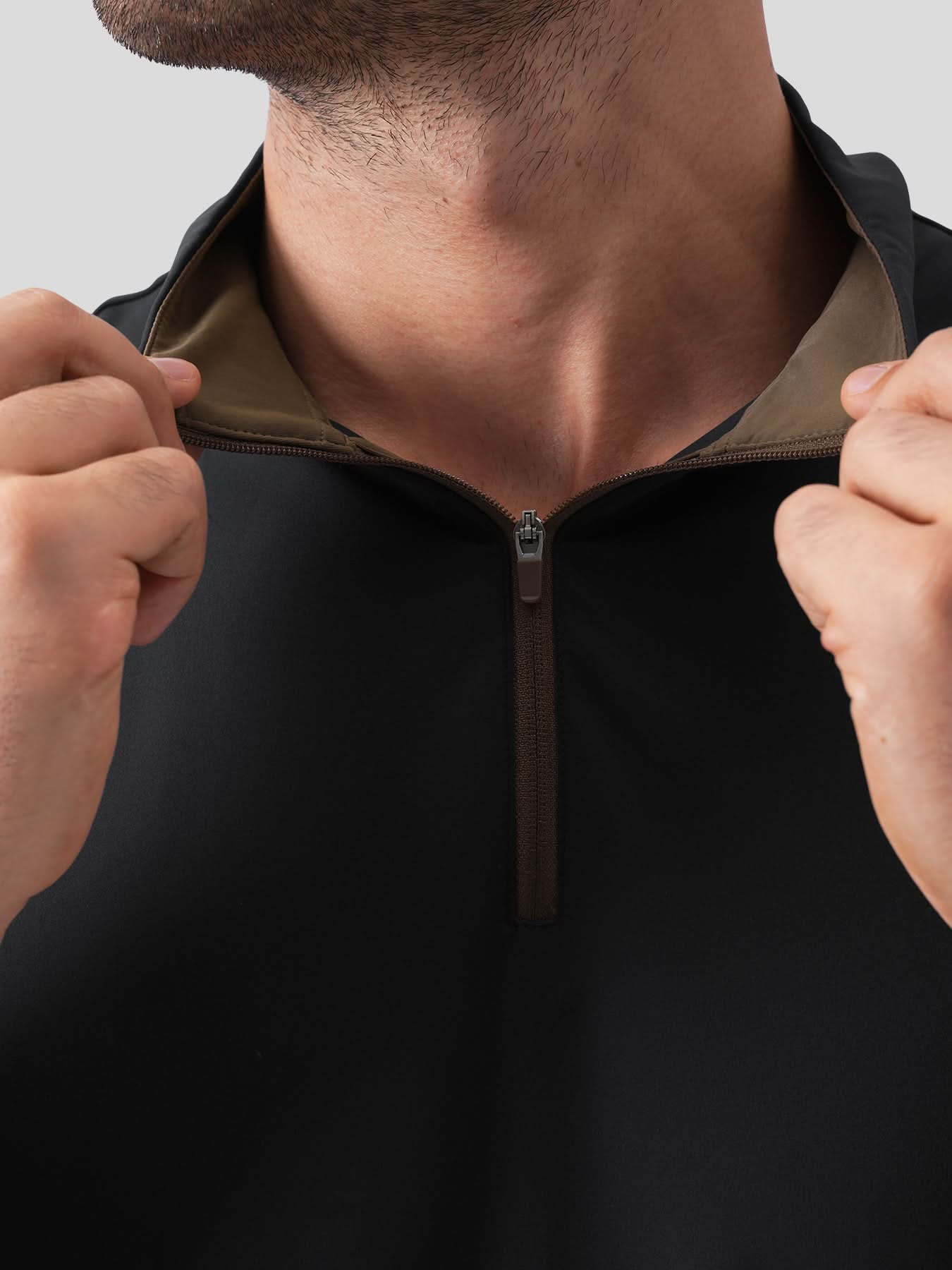 SmoothBlend Half Zip Mock Neck Short Sleeve Tee - Image 10