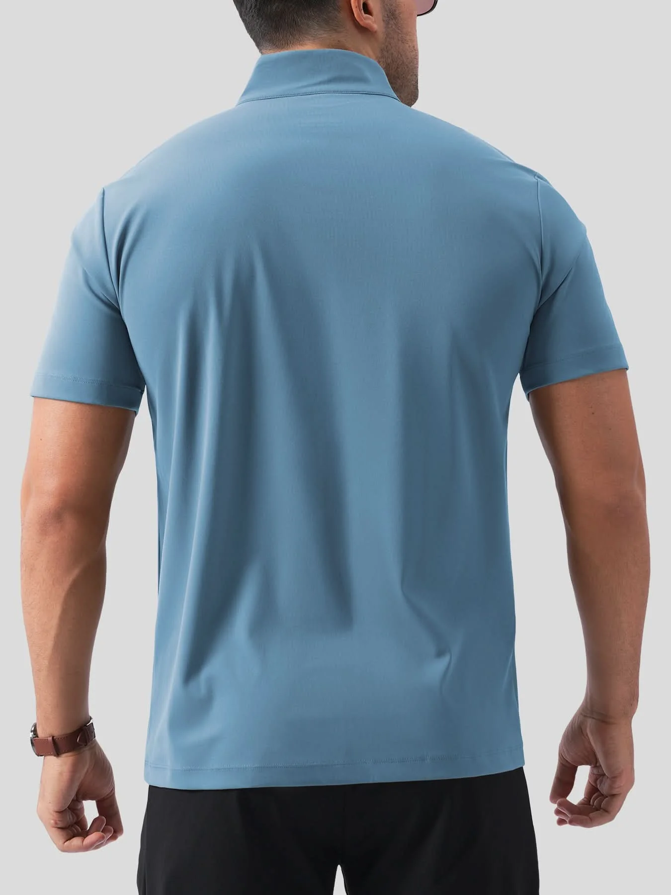 SmoothBlend Half Zip Mock Neck Short Sleeve Tee - Image 18