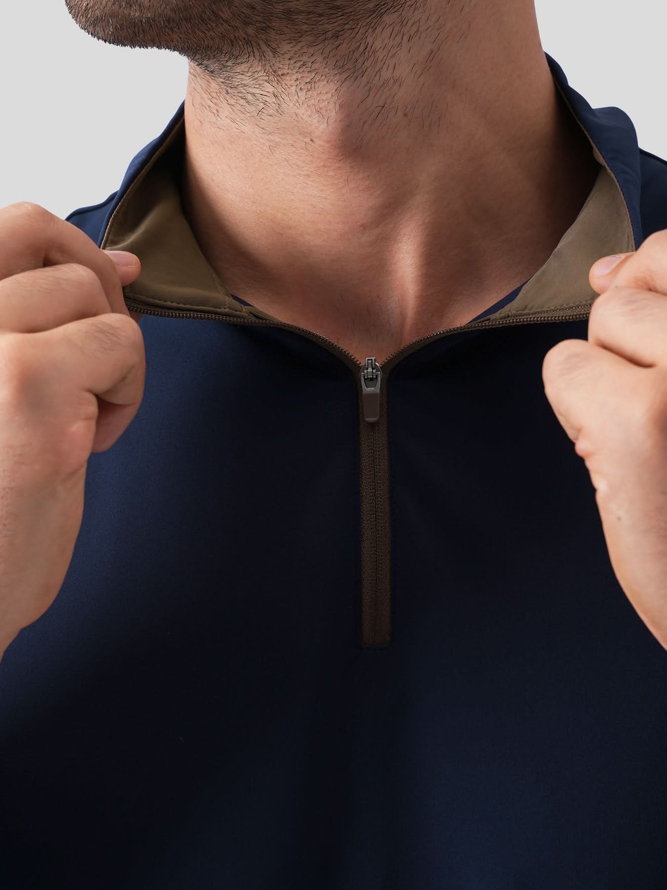 SmoothBlend Half Zip Mock Neck Short Sleeve Tee - Image 5