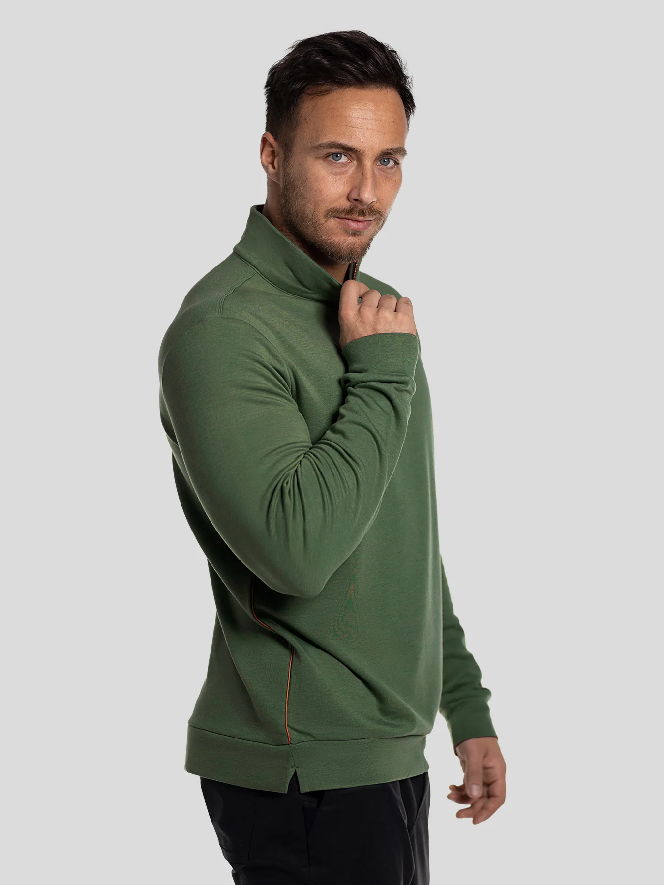 SmoothBlend Half Zip Mock Neck Sweatshirt - Image 10