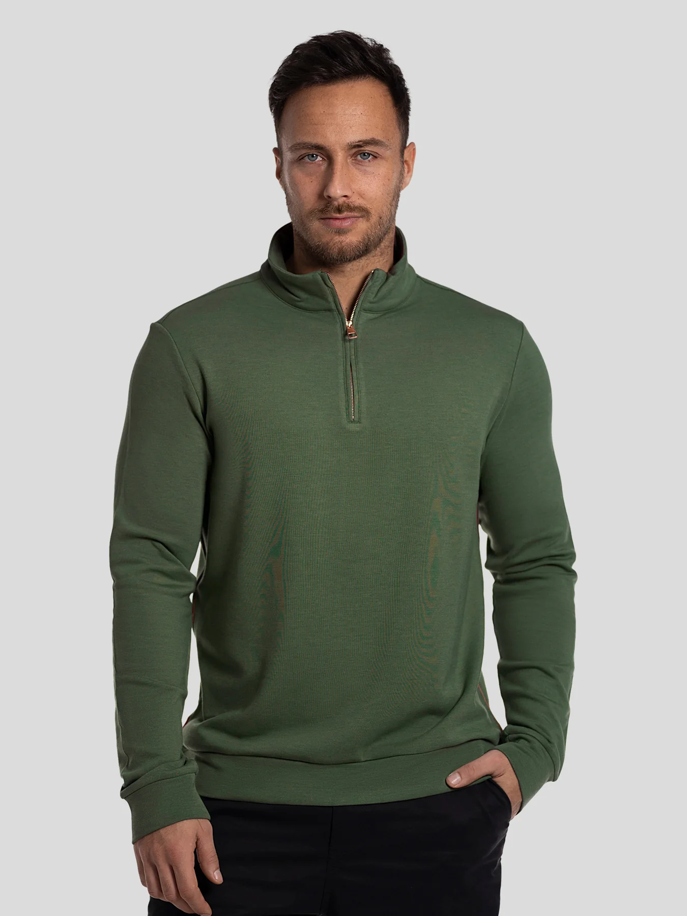 SmoothBlend Half Zip Mock Neck Sweatshirt - Image 8