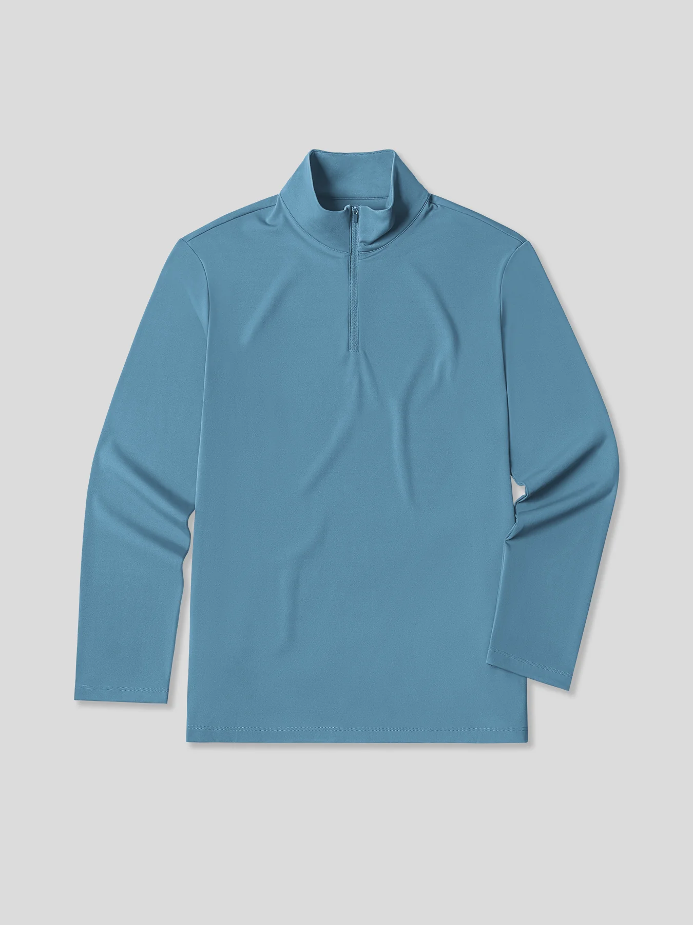 SmoothBlend Half Zip Mock Neck Tee: Zip Same Color - Image 12