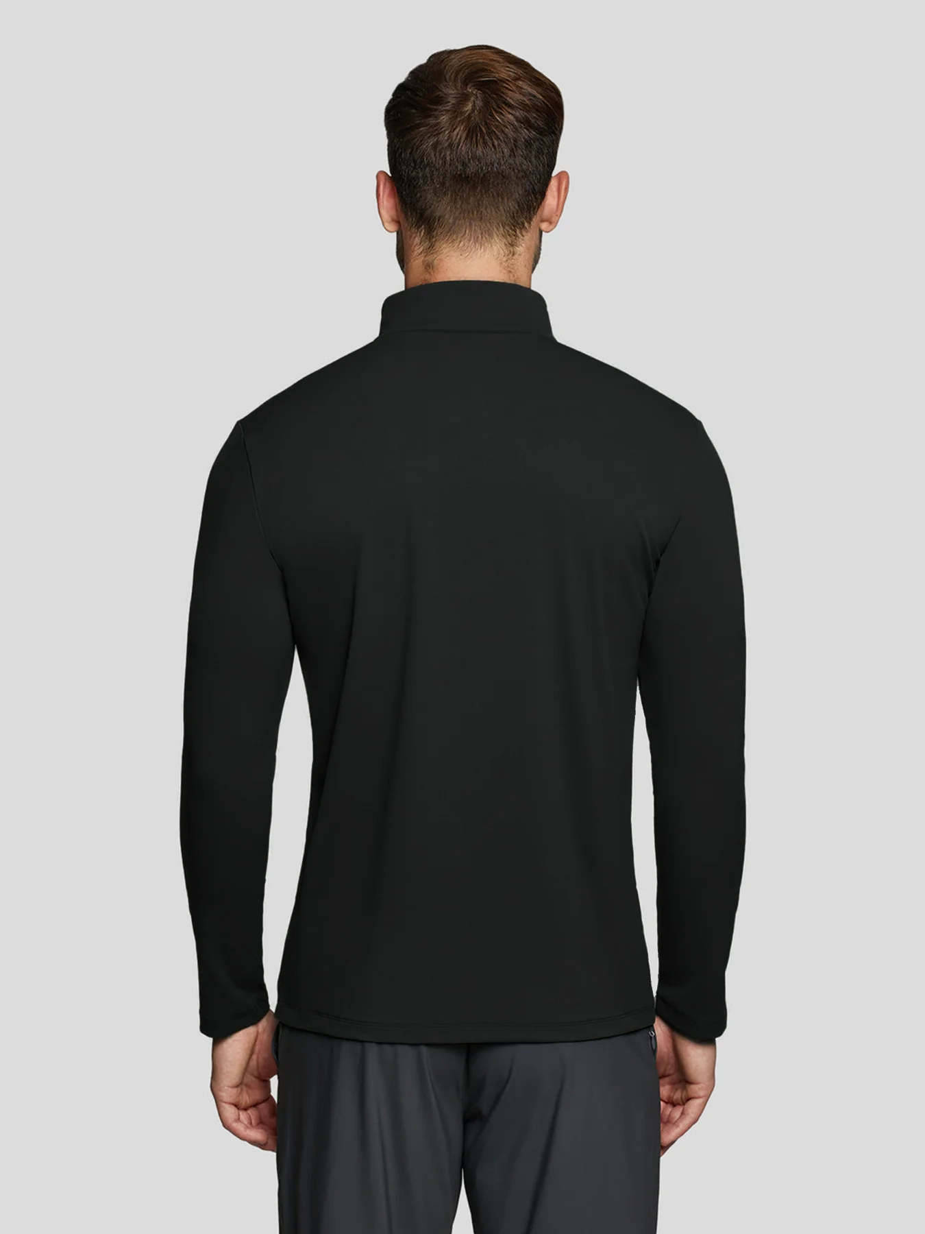 SmoothBlend Half Zip Mock Neck Tee: Zip Same Color - Image 15