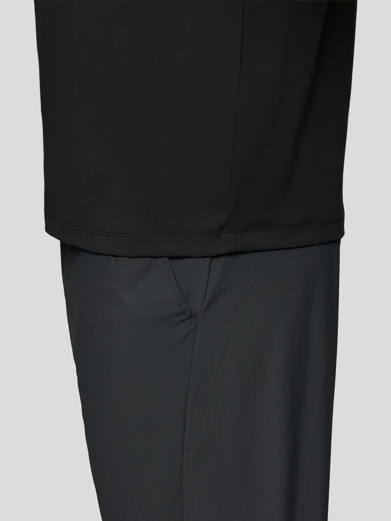 SmoothBlend Half Zip Mock Neck Tee: Zip Same Color - Image 18