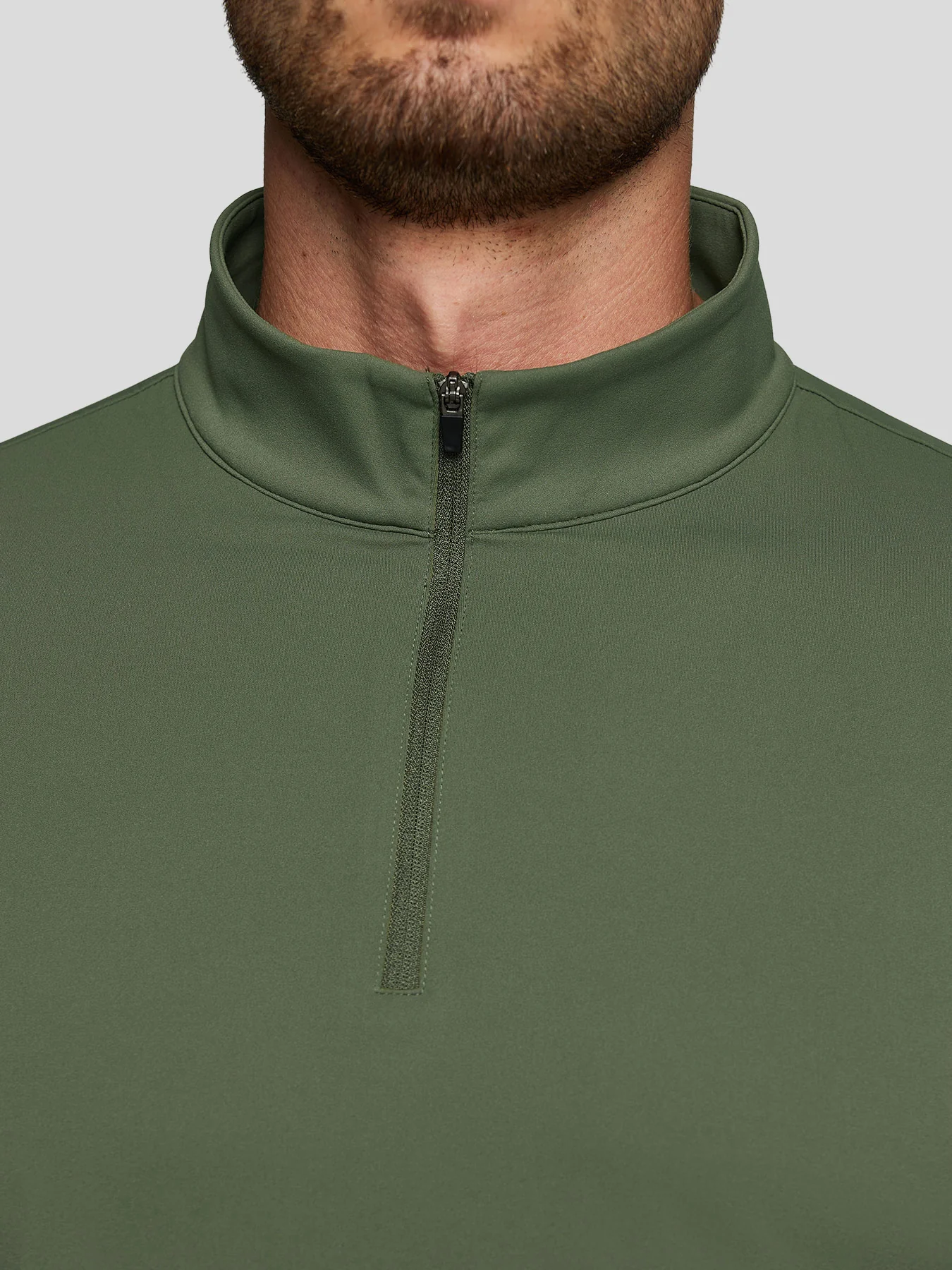 SmoothBlend Half Zip Mock Neck Tee: Zip Same Color - Image 26