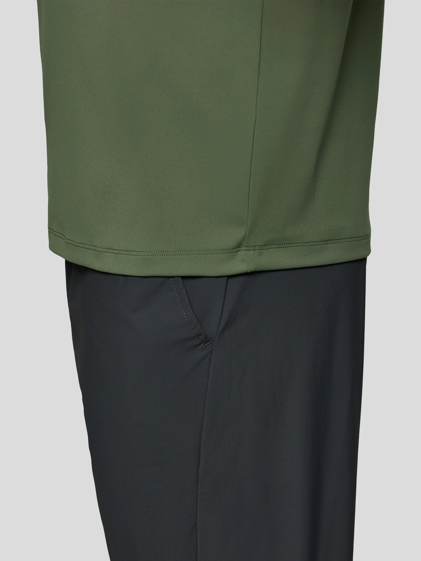 SmoothBlend Half Zip Mock Neck Tee: Zip Same Color - Image 27