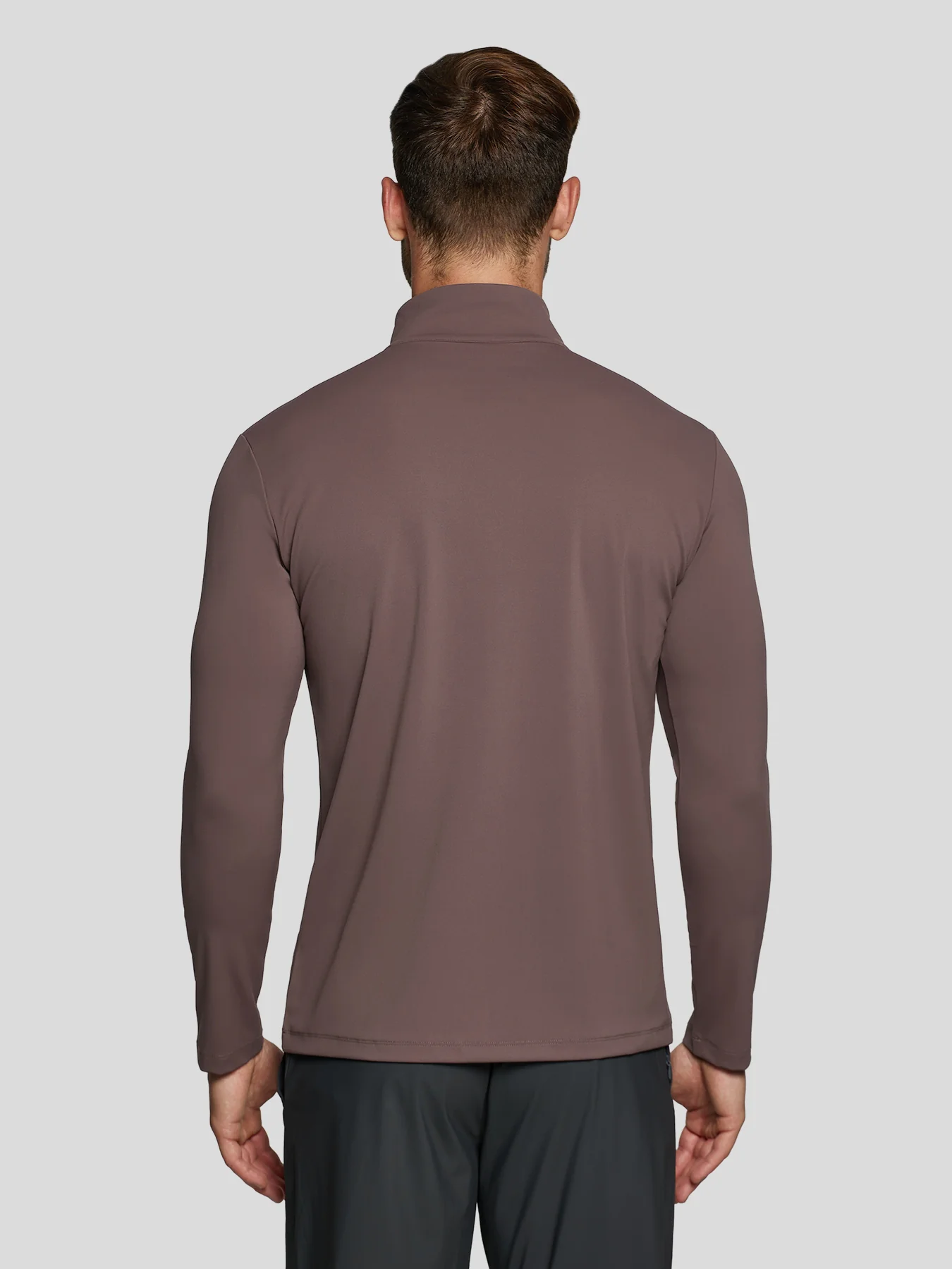 SmoothBlend Half Zip Mock Neck Tee: Zip Same Color - Image 31