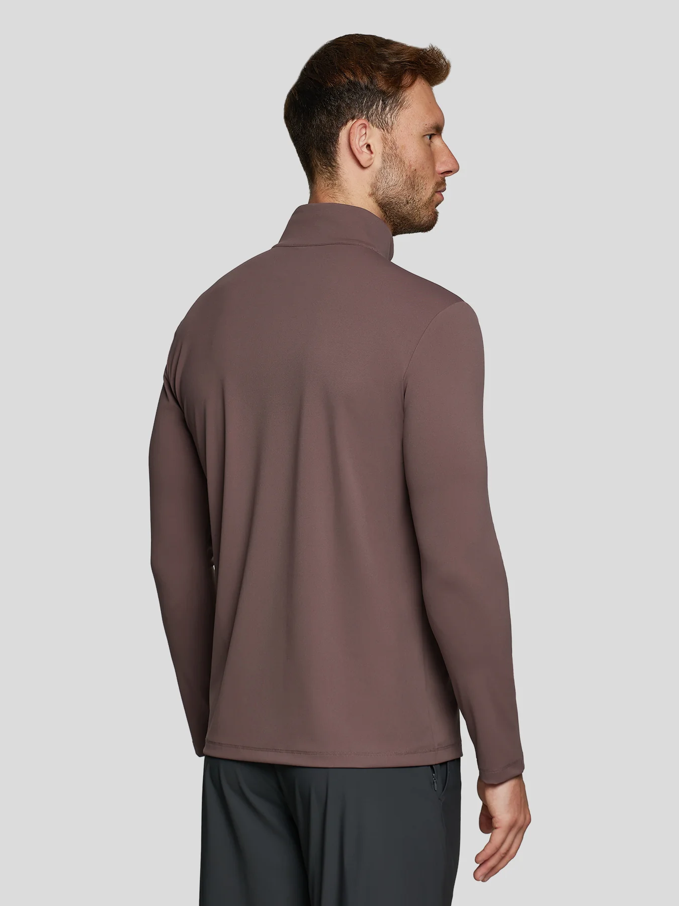SmoothBlend Half Zip Mock Neck Tee: Zip Same Color - Image 32