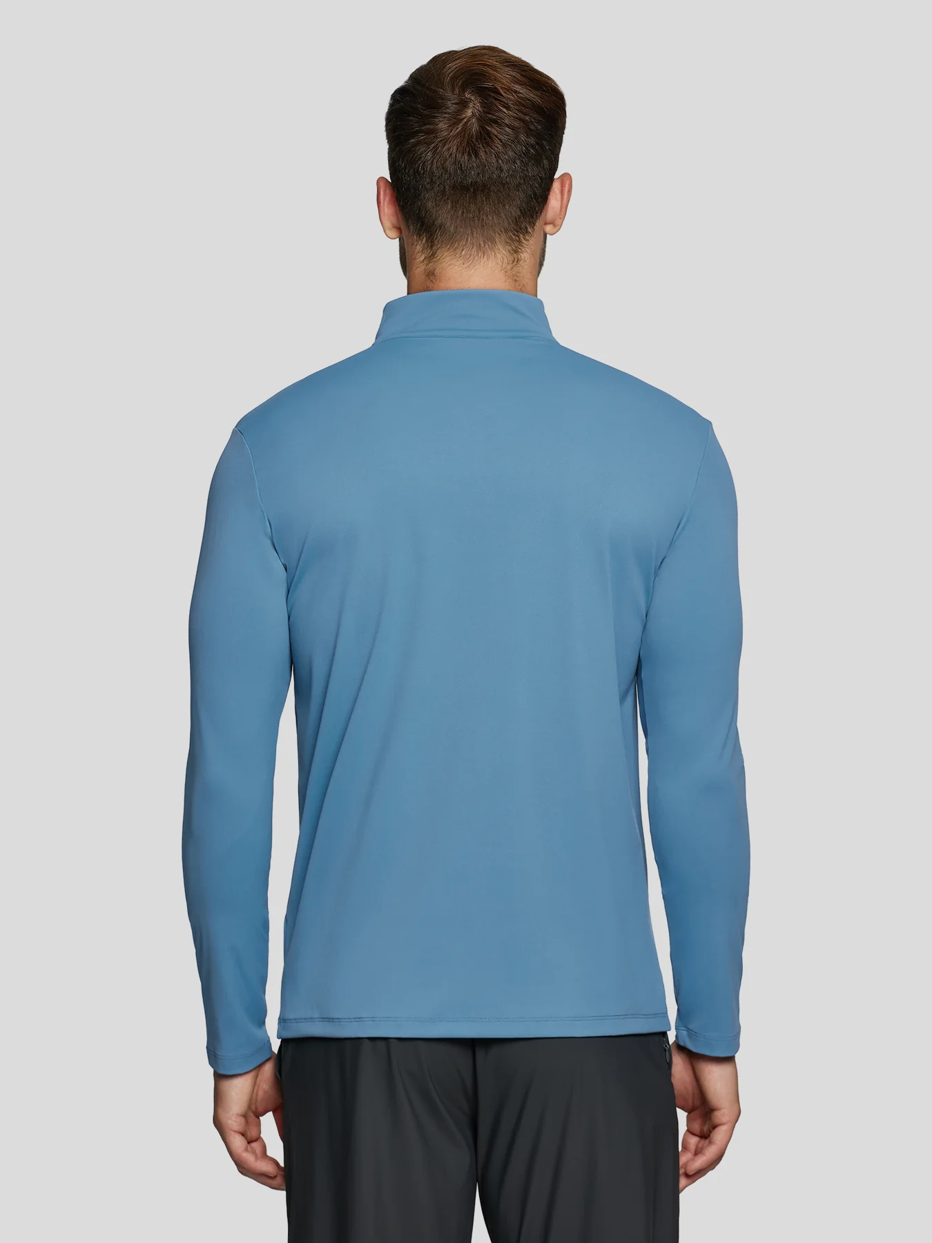SmoothBlend Half Zip Mock Neck Tee: Zip Same Color - Image 7