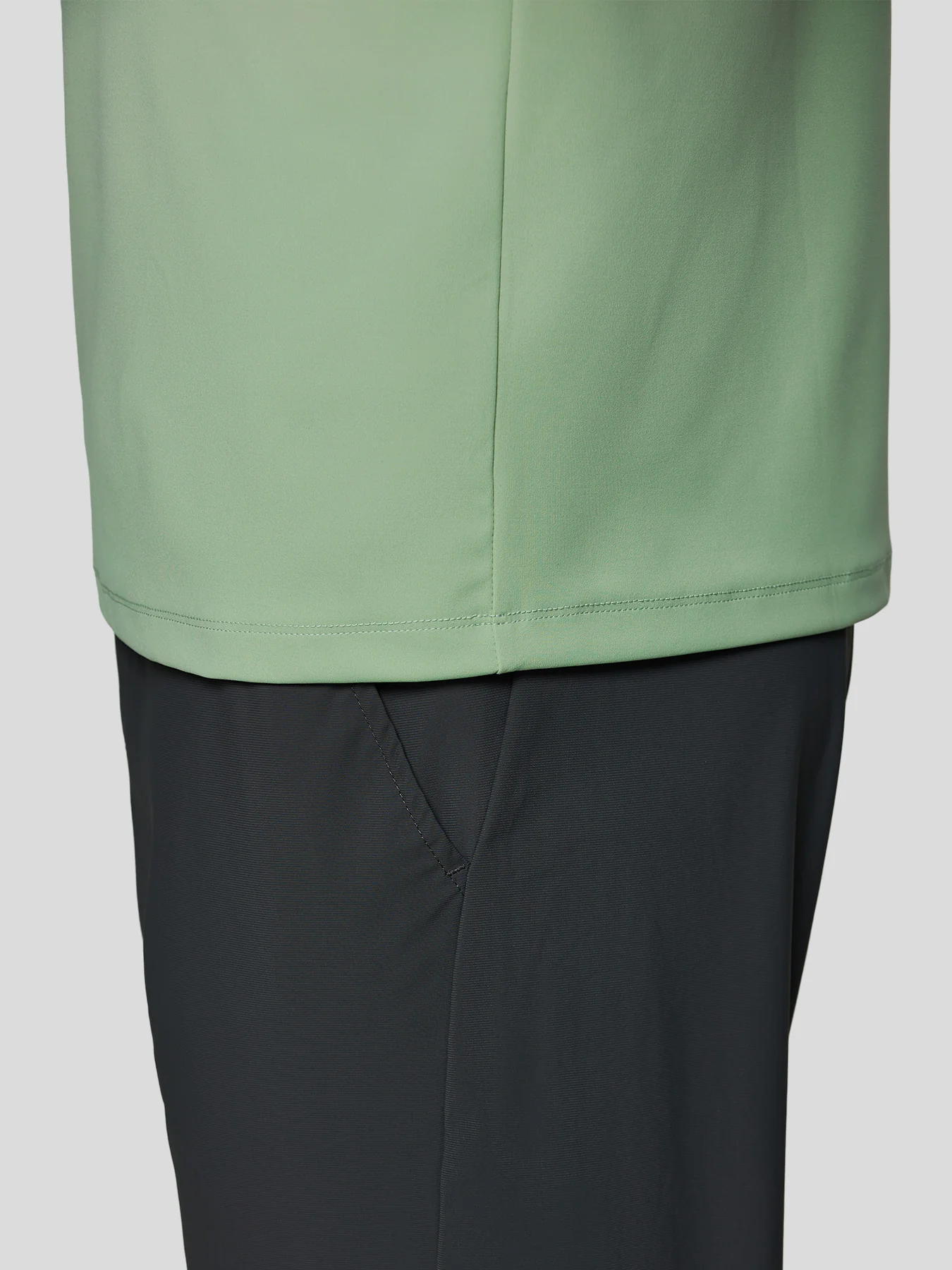 SmoothBlend Slim Fit Half Zip Mock Neck Tee: Zip Contrast Color sale - Image 14