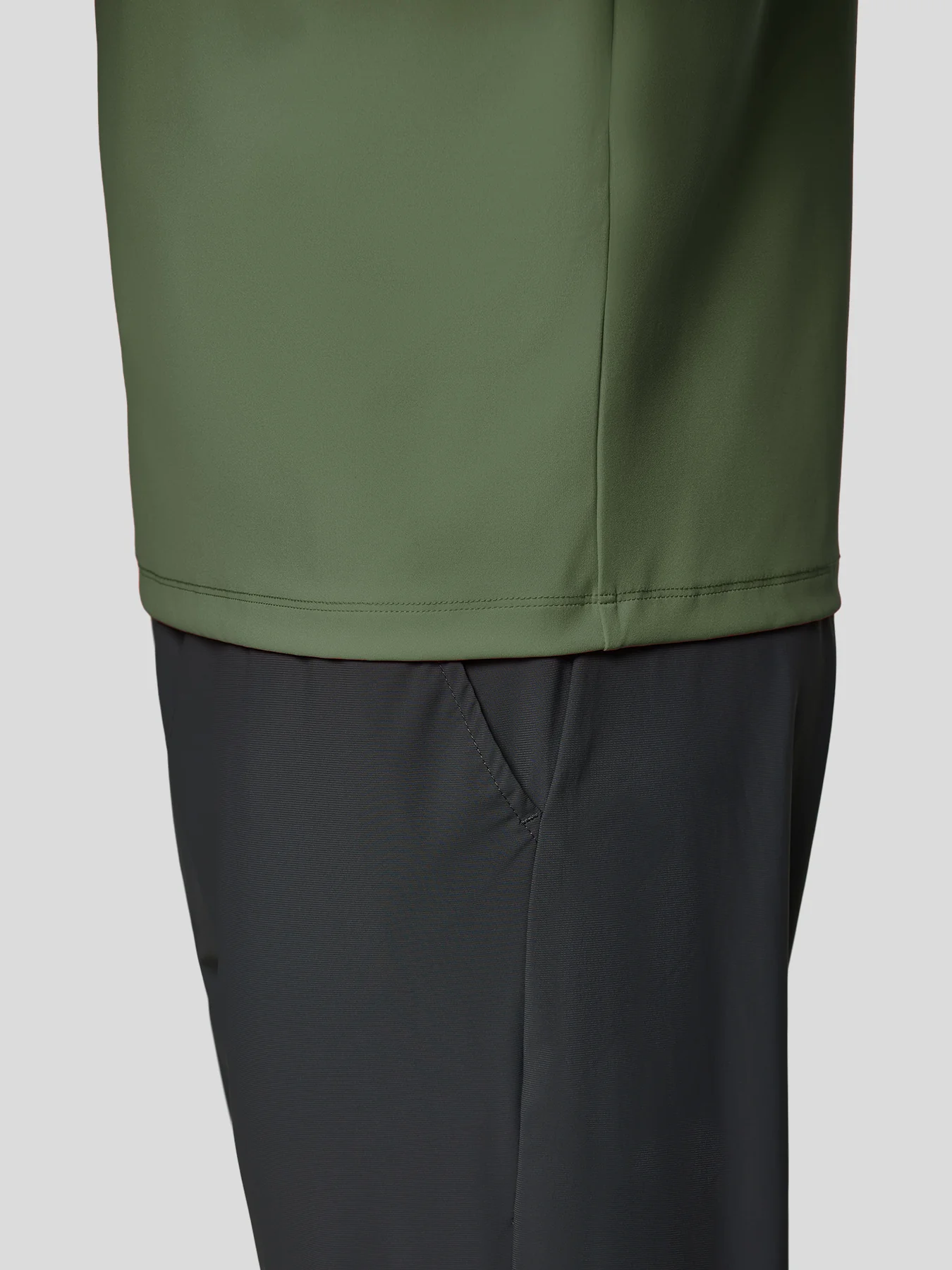 SmoothBlend Slim Fit Half Zip Mock Neck Tee: Zip Contrast Color sale - Image 24