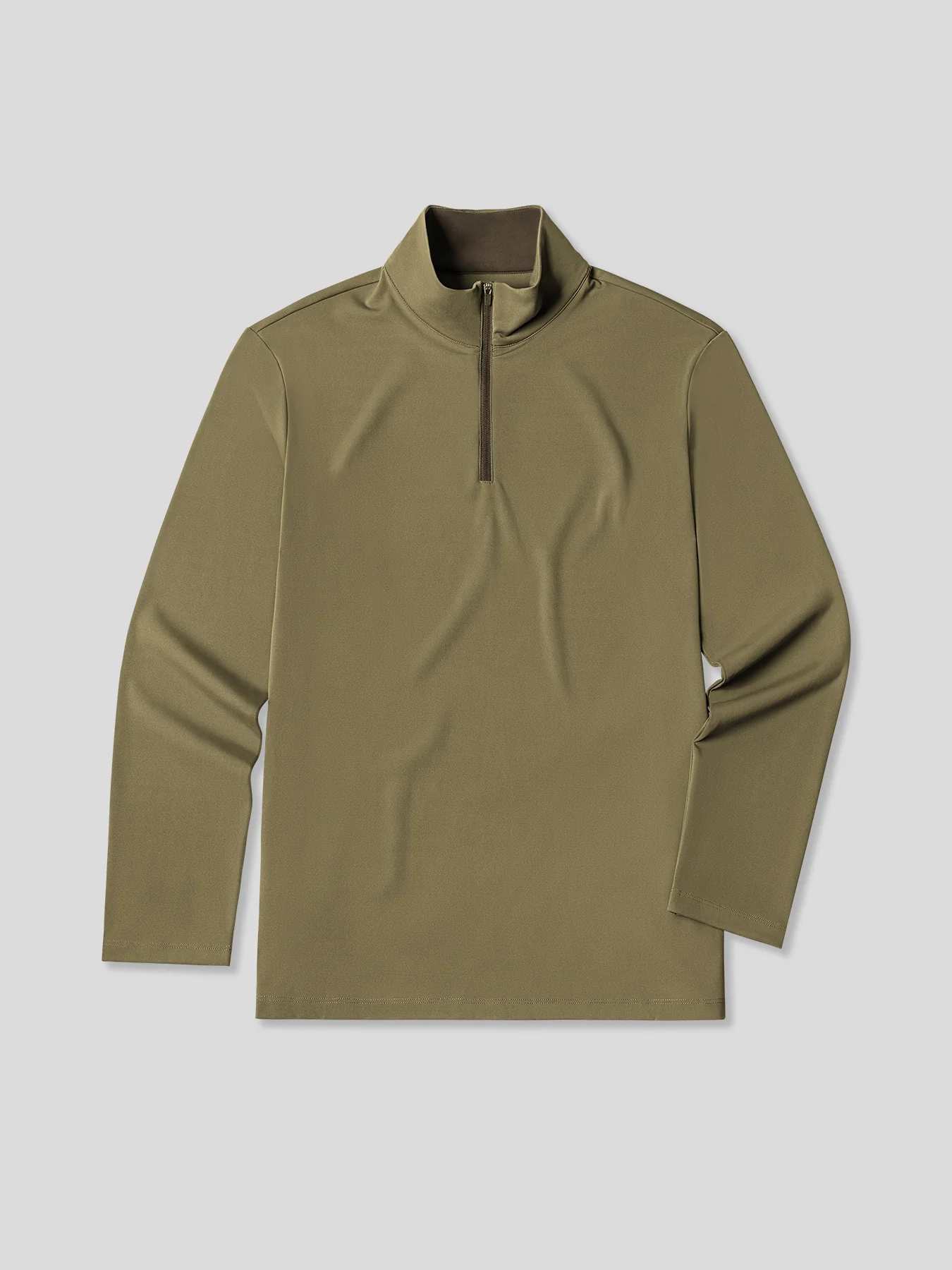 SmoothBlend Slim Fit Half Zip Mock Neck Tee: Zip Contrast Color sale - Image 29