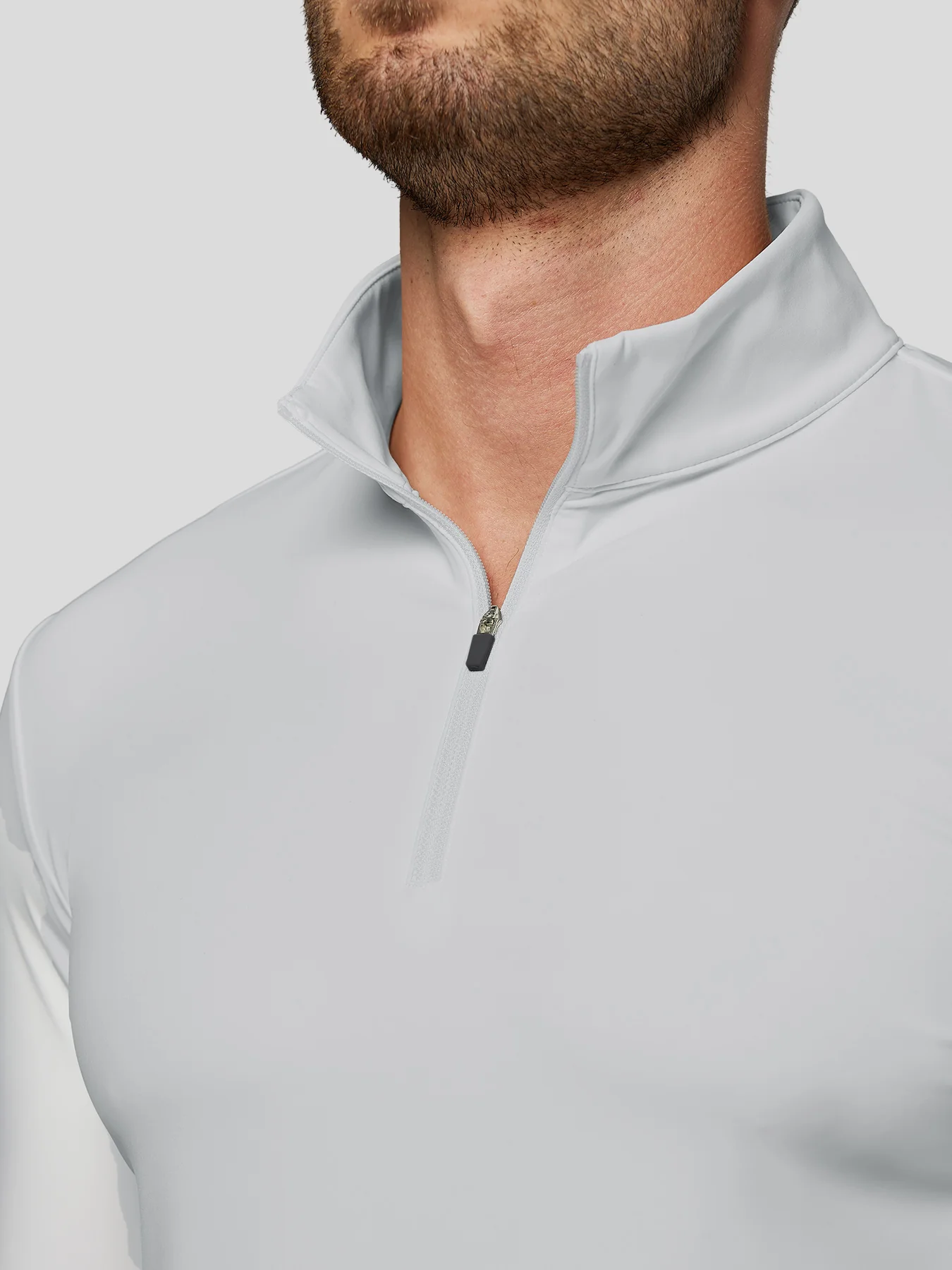 SmoothBlend Half Zip Mock Neck Tee: Zip Same Color - Image 38