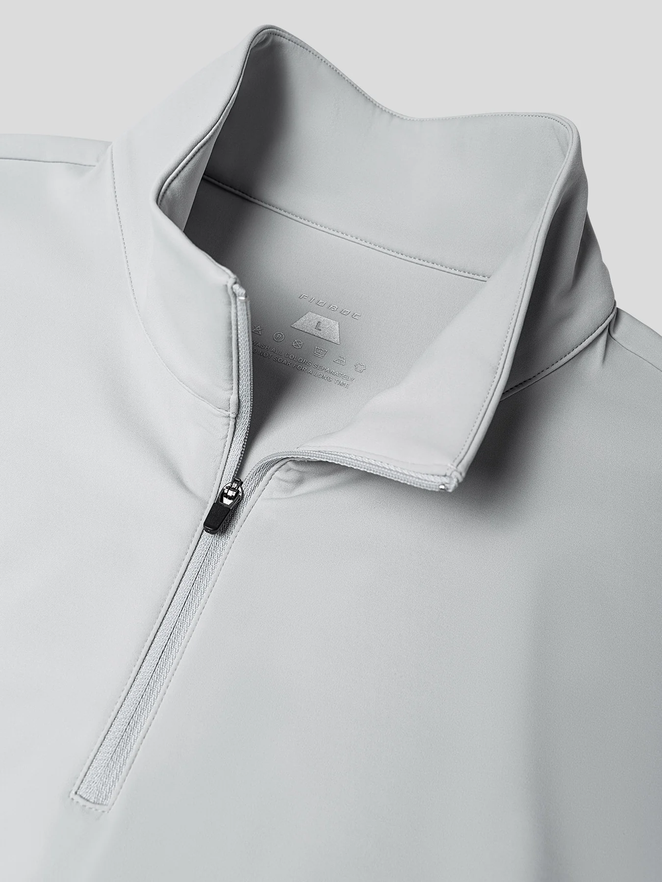 SmoothBlend Half Zip Mock Neck Tee: Zip Same Color - Image 41