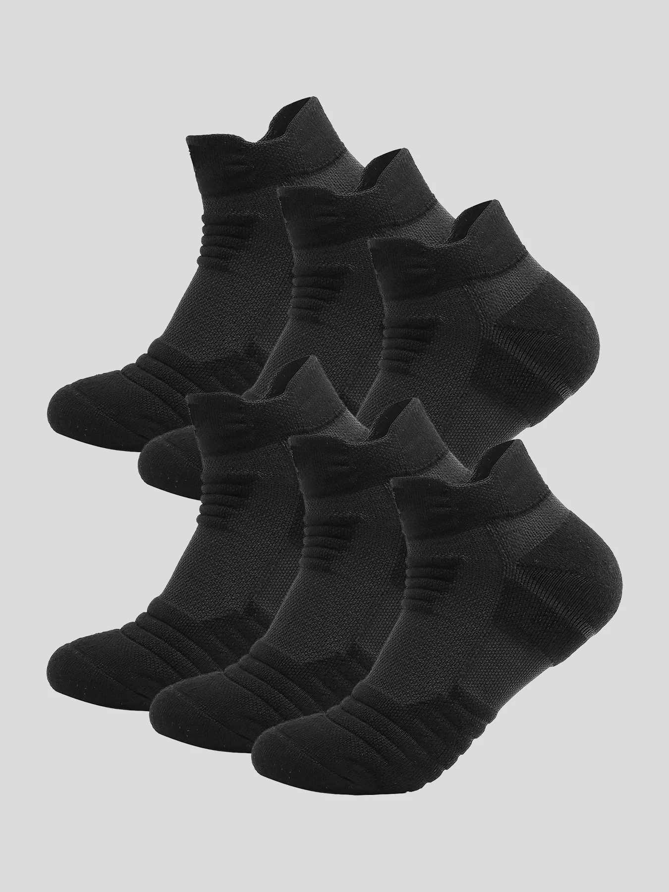 Solid Color Cotton Low Socks 6-Pack - Image 3