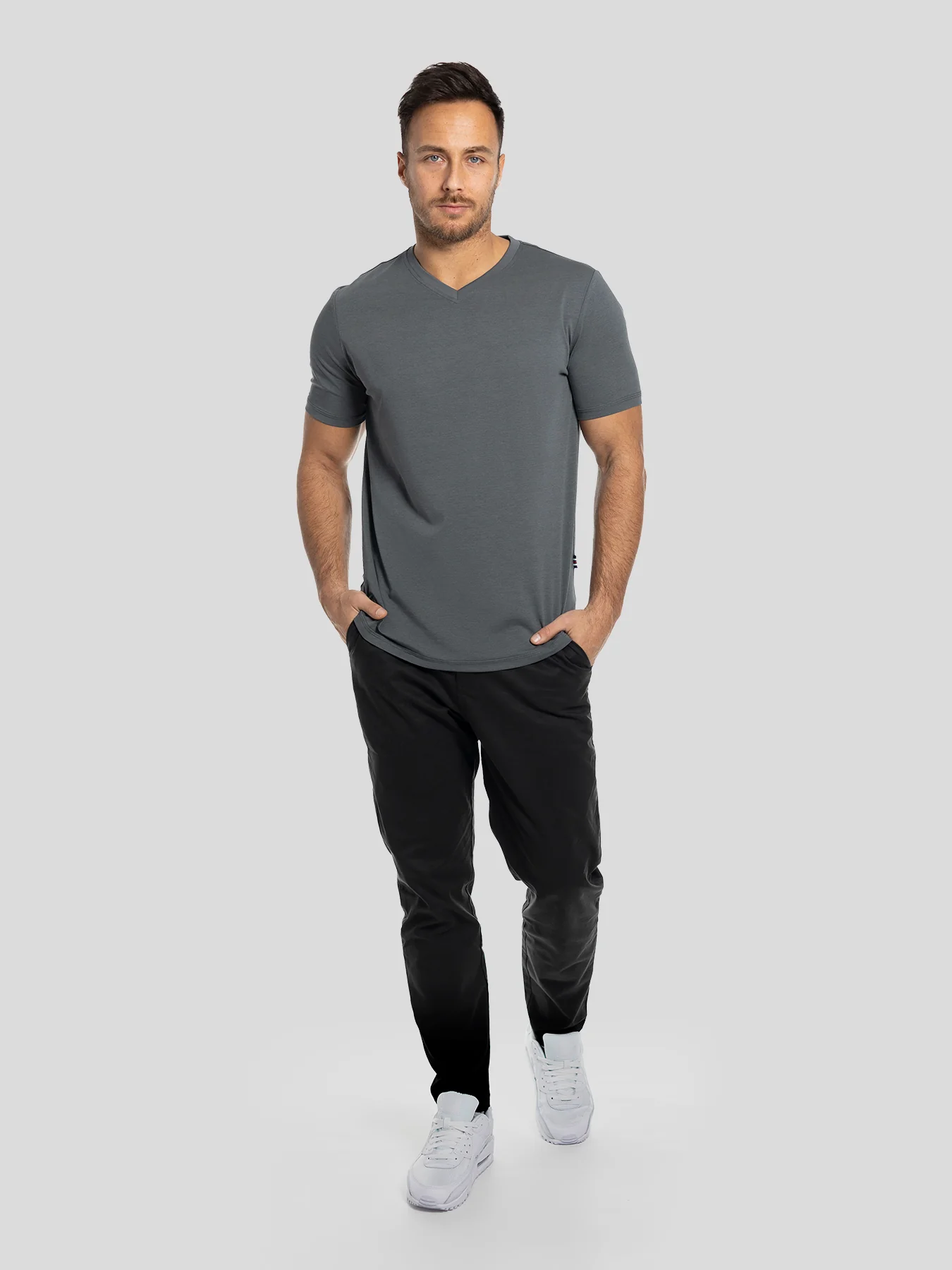 StayCool 2.0 V-neck Curve-Hem Tee: Slim Fit - Image 23