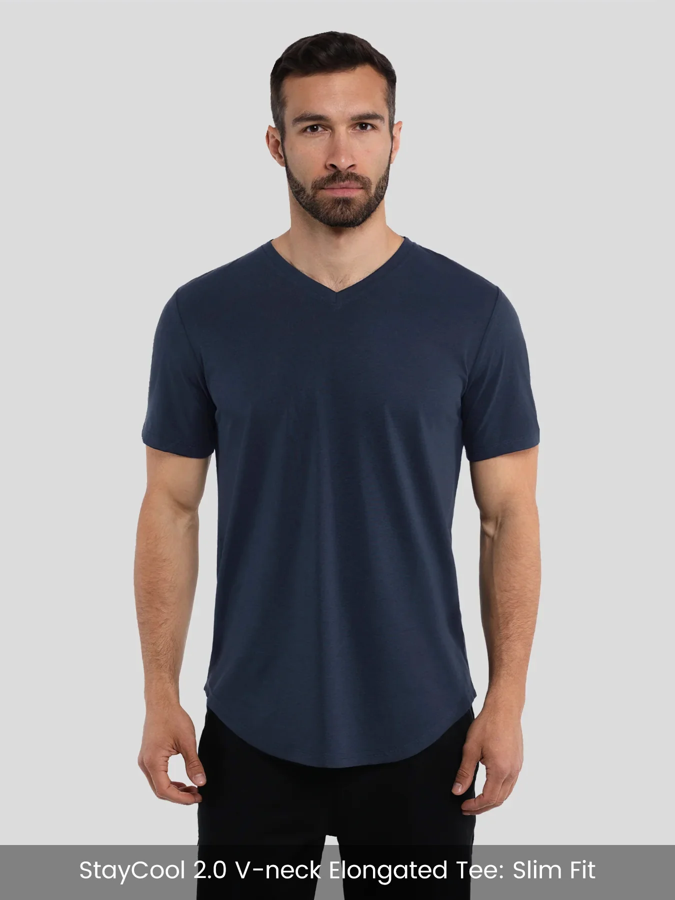 StayCool 2.0 V-neck Elongated Tee: Slim Fit - Image 9