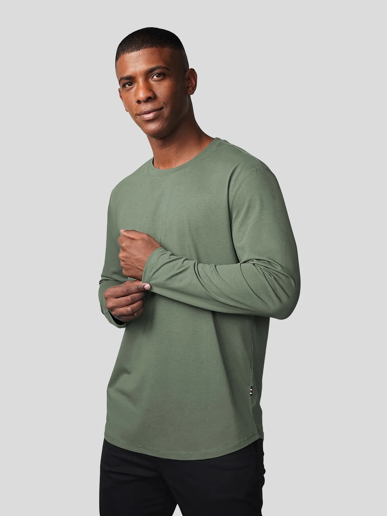 StaySmooth Long Sleeve Curve Hem Tee:Classic Fit - Image 26