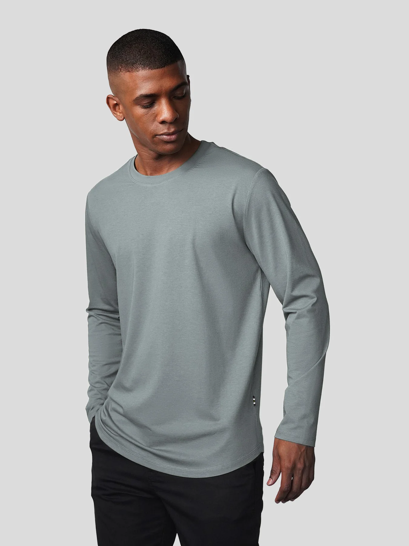 StaySmooth Long Sleeve Curve Hem Tee:Classic Fit - Image 72