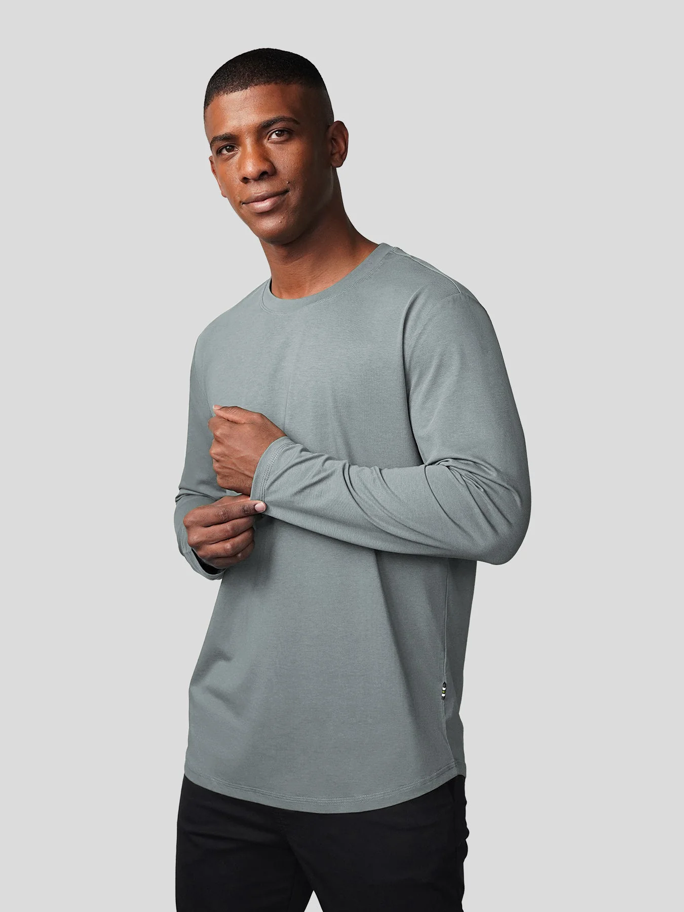 StaySmooth Long Sleeve Curve Hem Tee:Classic Fit - Image 70
