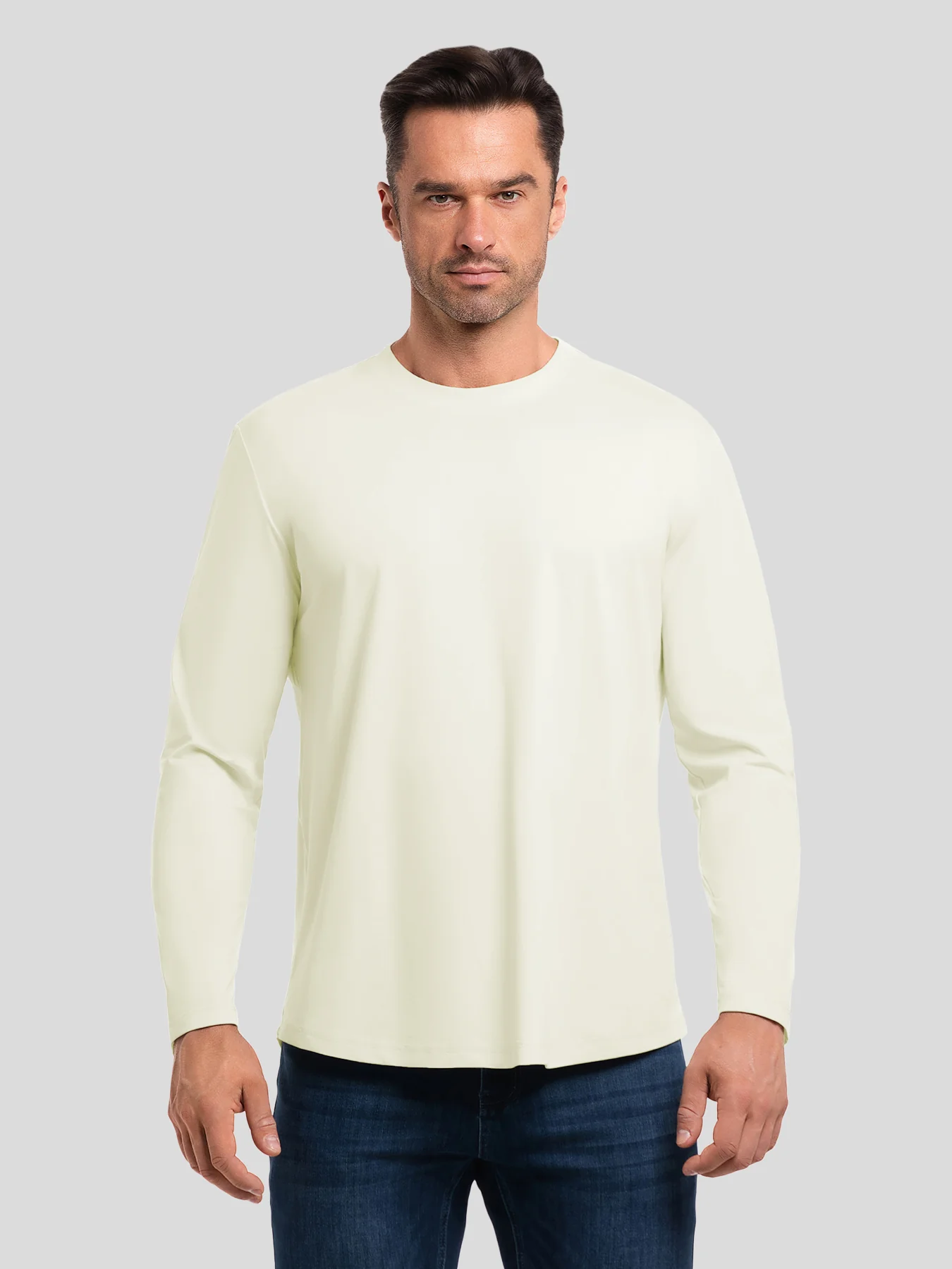 StaySmooth Long Sleeve Curve Hem Tee:Classic Fit - Image 101