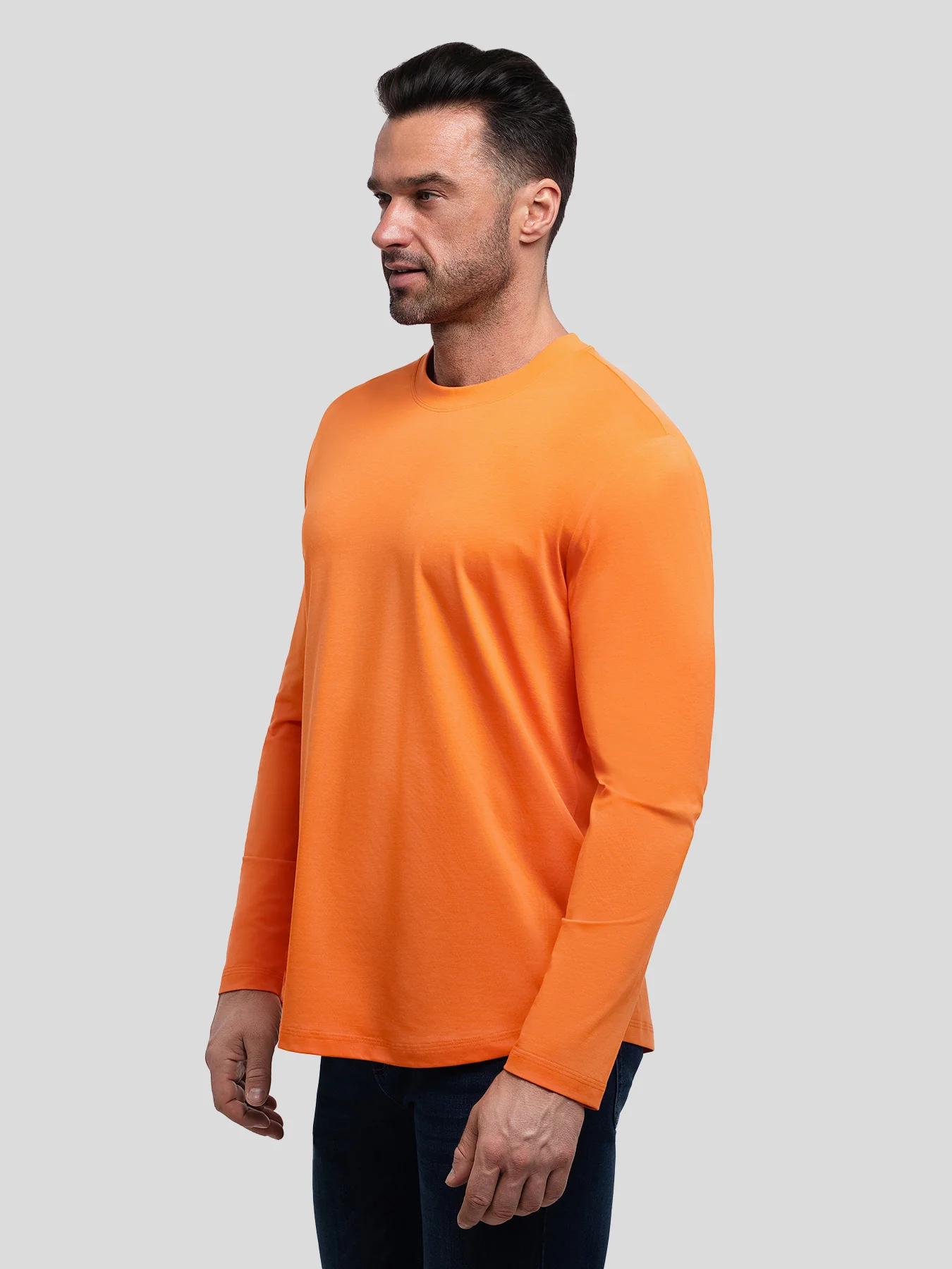 StaySmooth Long Sleeve Curve Hem Tee:Classic Fit - Image 115