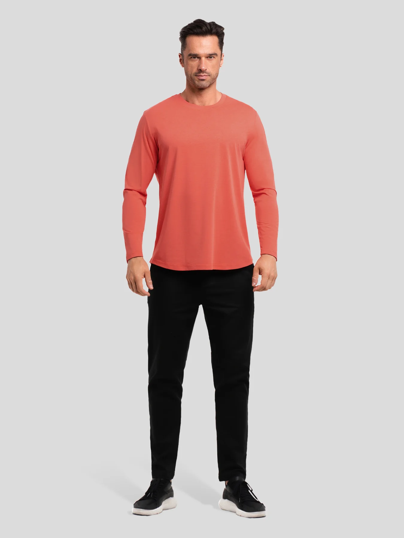 StaySmooth Long Sleeve Curve Hem Tee:Classic Fit - Image 123
