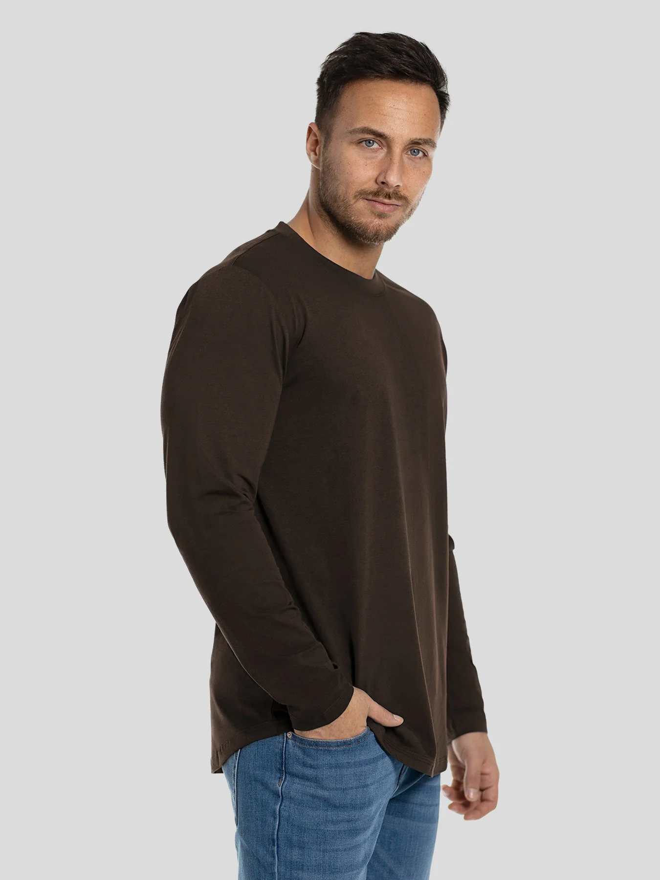 StaySmooth Long Sleeve Curve Hem Tee:Classic Fit - Image 39