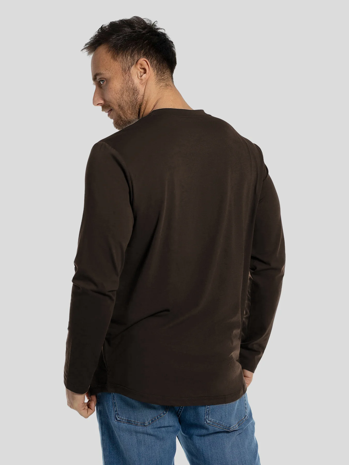 StaySmooth Long Sleeve Curve Hem Tee:Classic Fit - Image 38