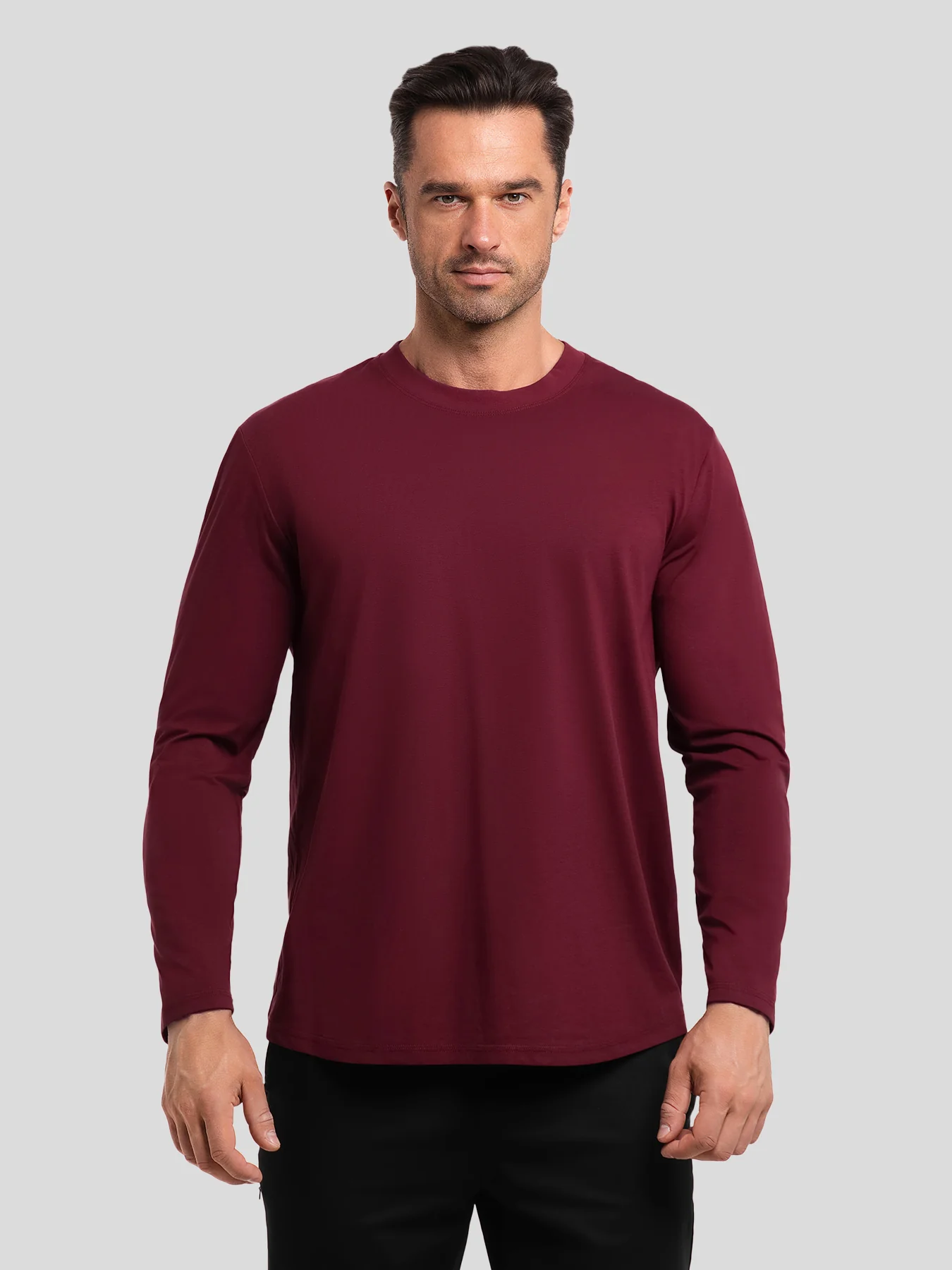 StaySmooth Long Sleeve Curve Hem Tee:Classic Fit - Image 128