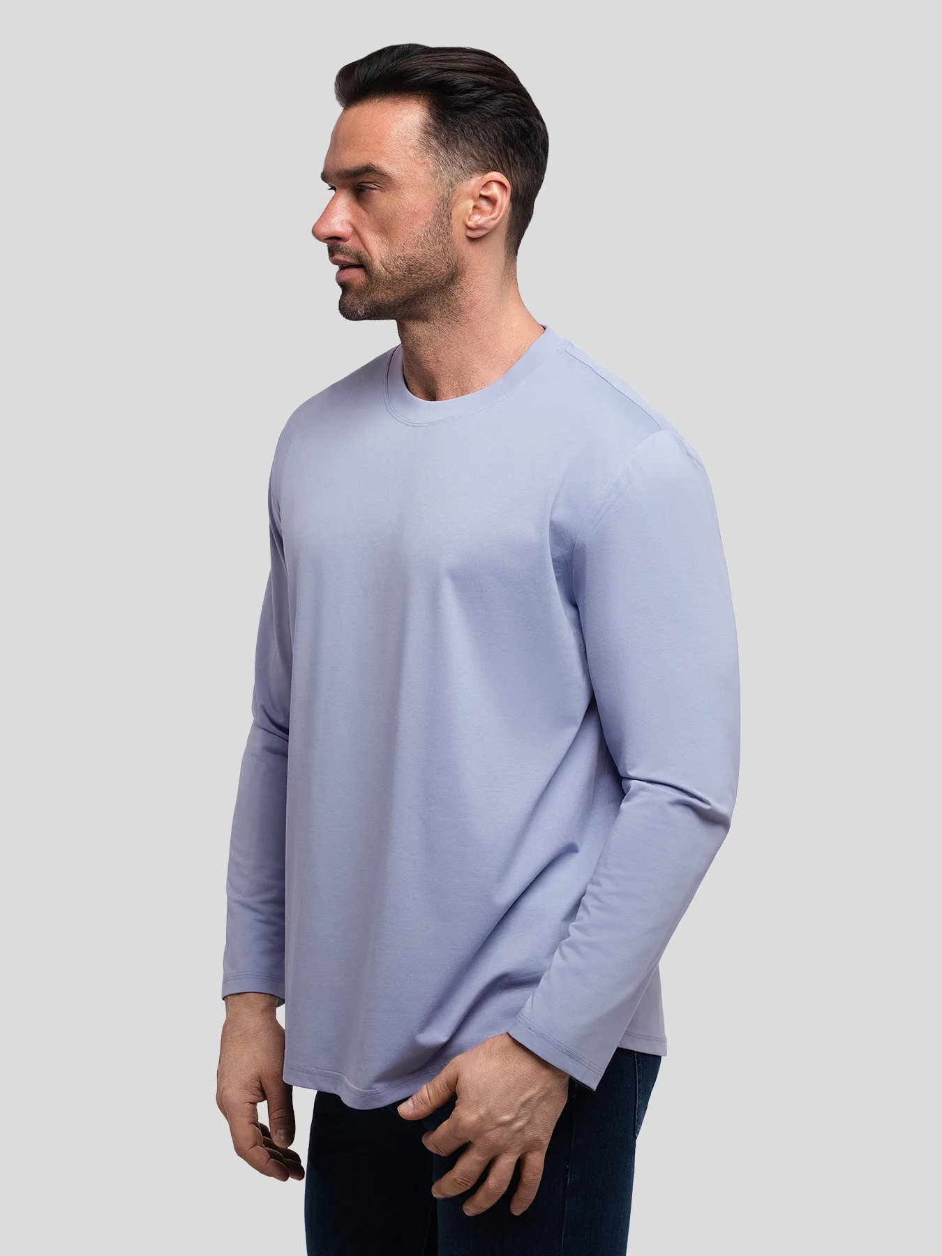 StaySmooth Long Sleeve Curve Hem Tee:Classic Fit - Image 149