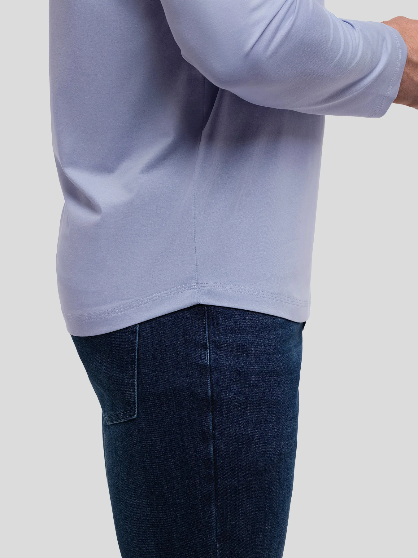 StaySmooth Long Sleeve Curve Hem Tee:Classic Fit - Image 153